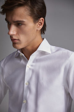 Pedro del Hierro Tailored fit textured Tech Non-Iron dress shirt White