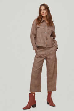 Pedro del Hierro Straight trousers with buttons Brown