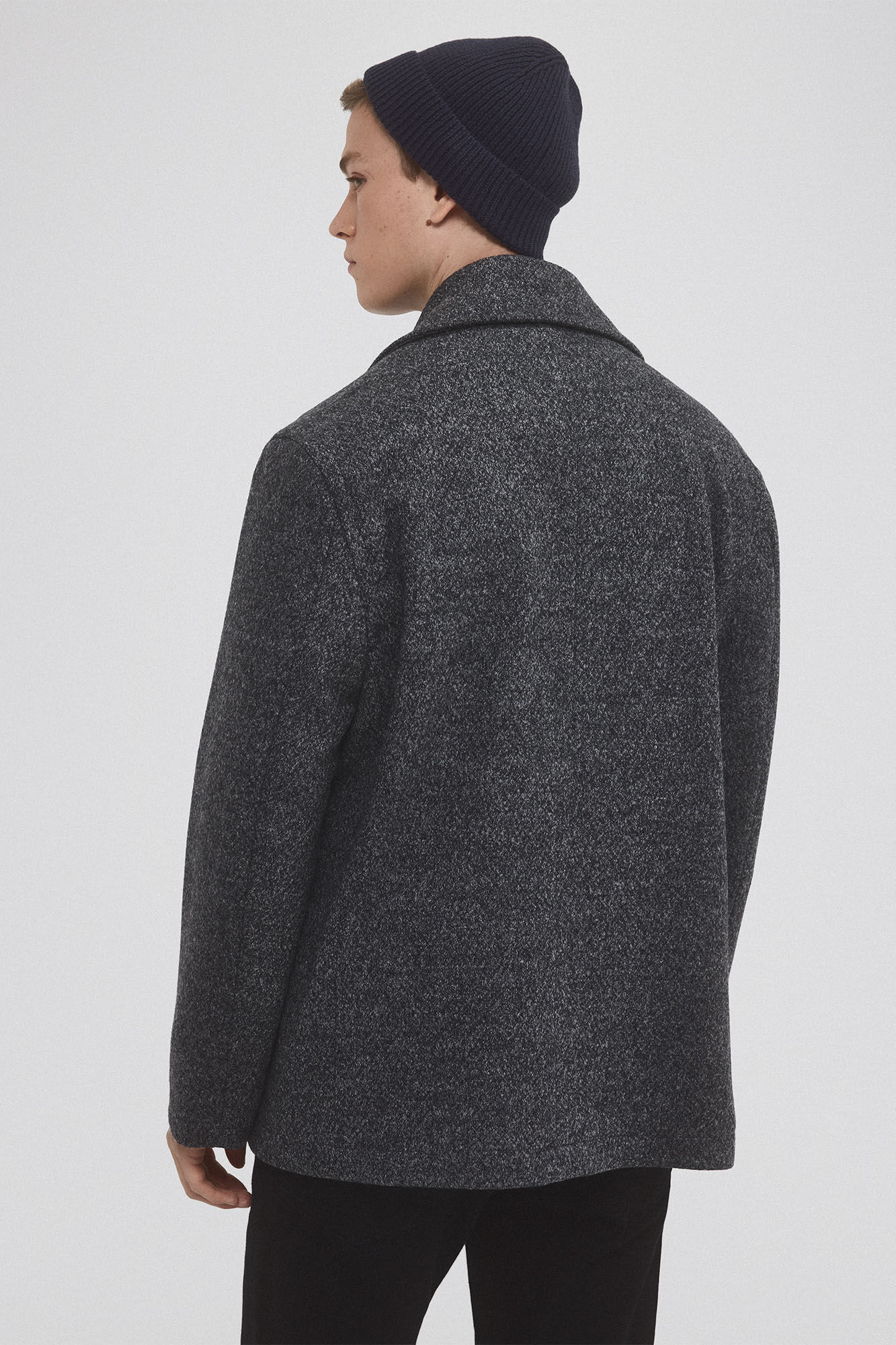 Pedro del Hierro Double-breasted donkey jacket Grey