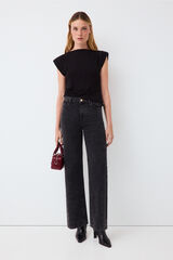 Pedro del Hierro Strass wide leg jeans Grey