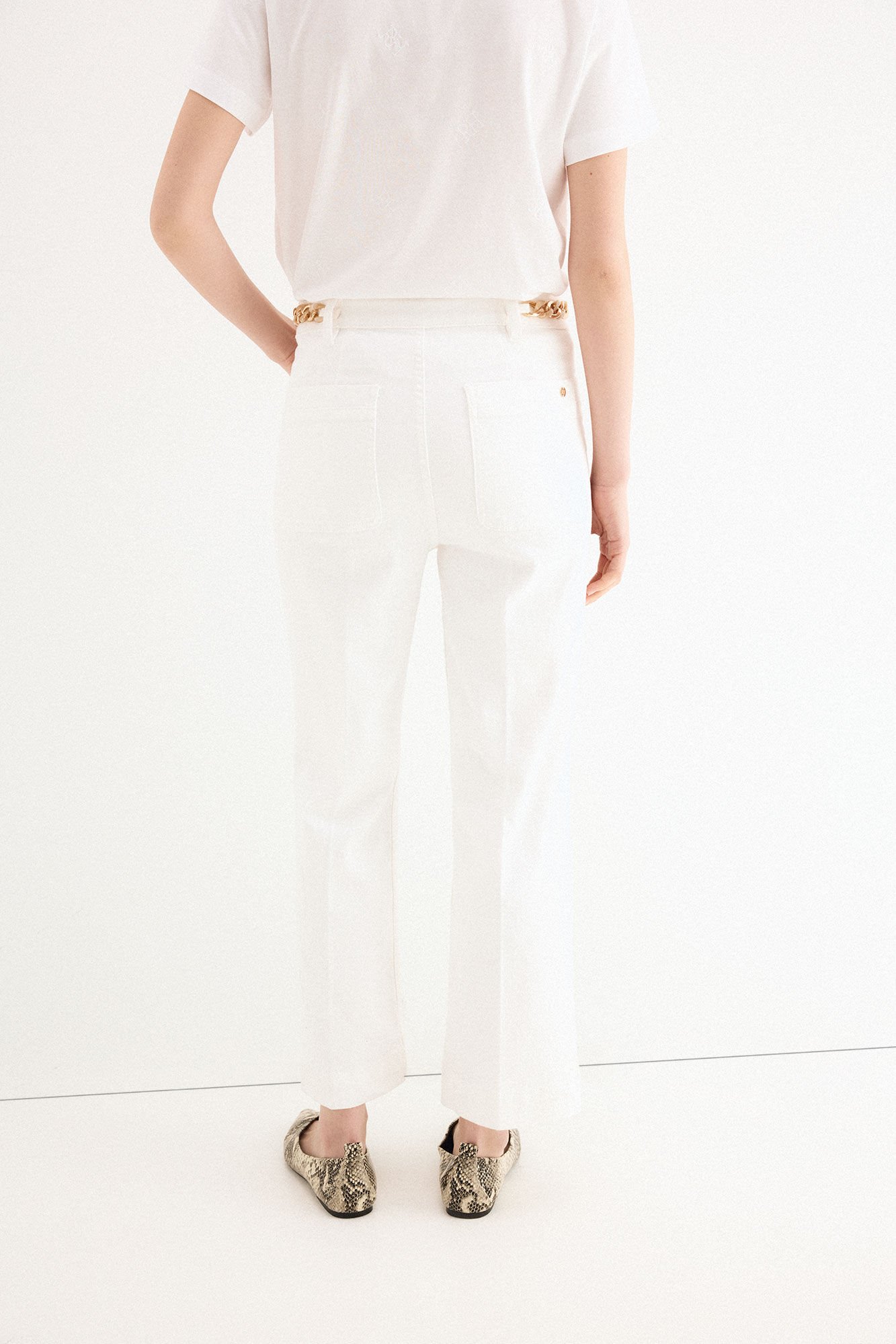 Pedro del Hierro Cropped stove pipe jeans White