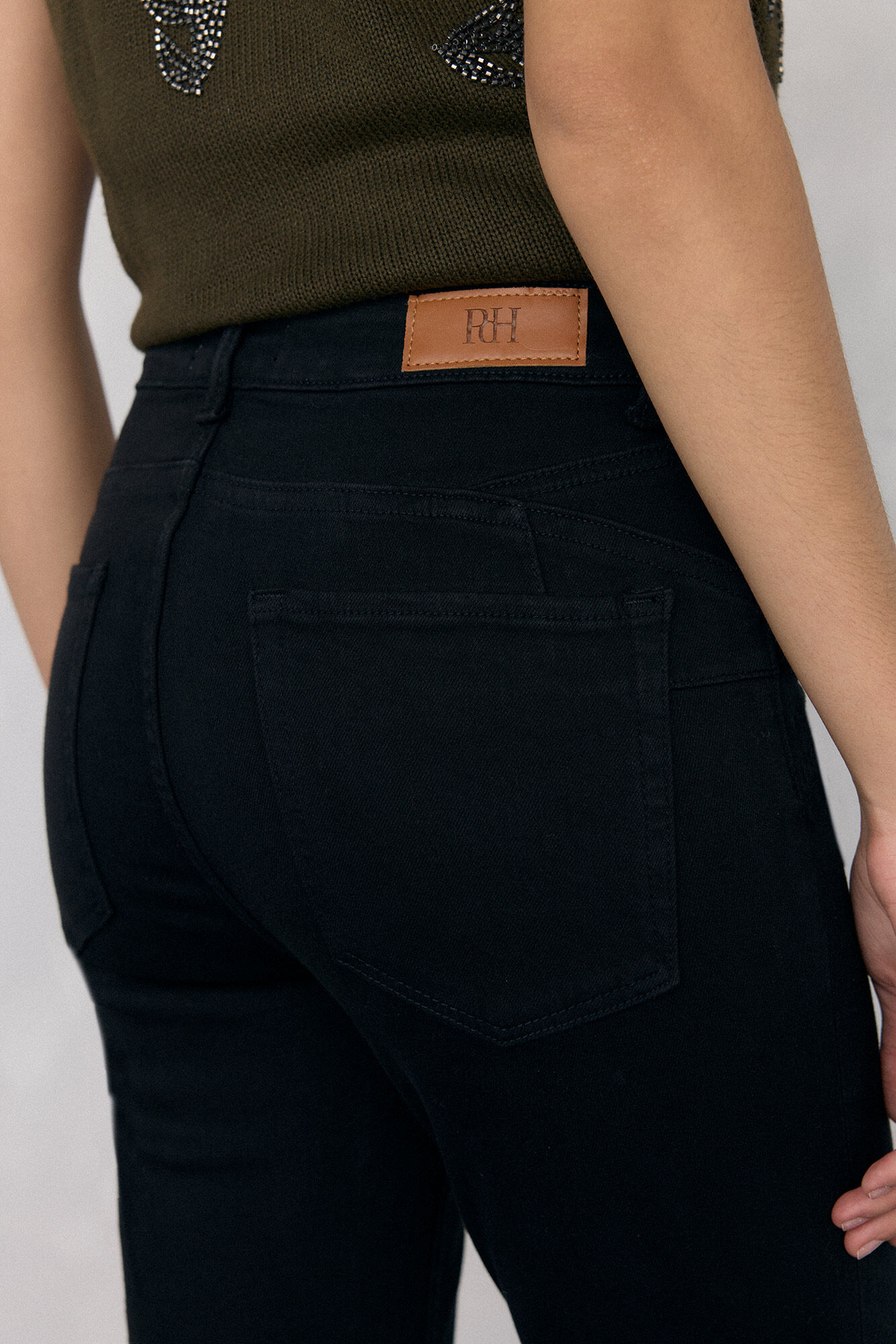 Pedro del Hierro empurrar jeans Preto