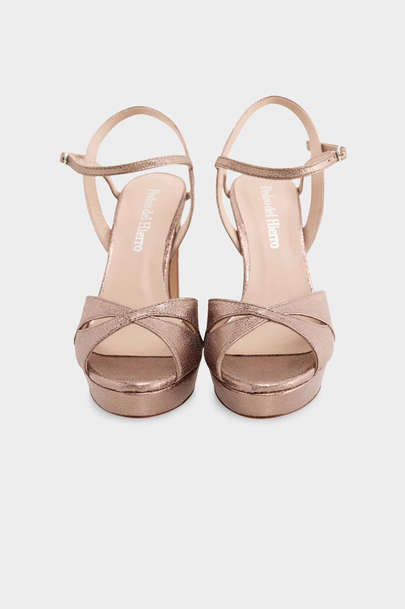 Pedro del Hierro Multi-strap heel sandal Yellow