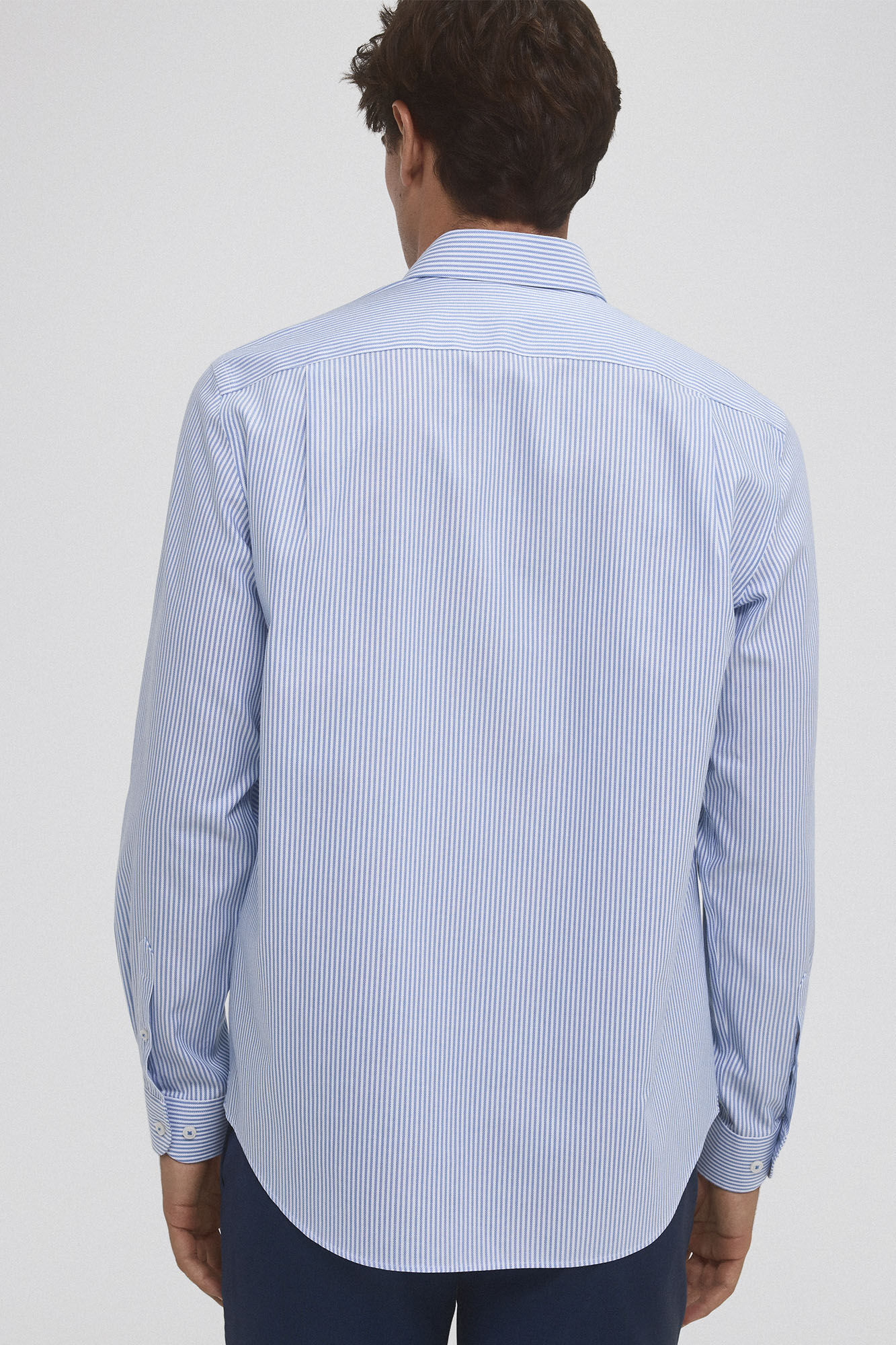 Pedro del Hierro Striped dress shirt, non-iron + anti-stain Blue