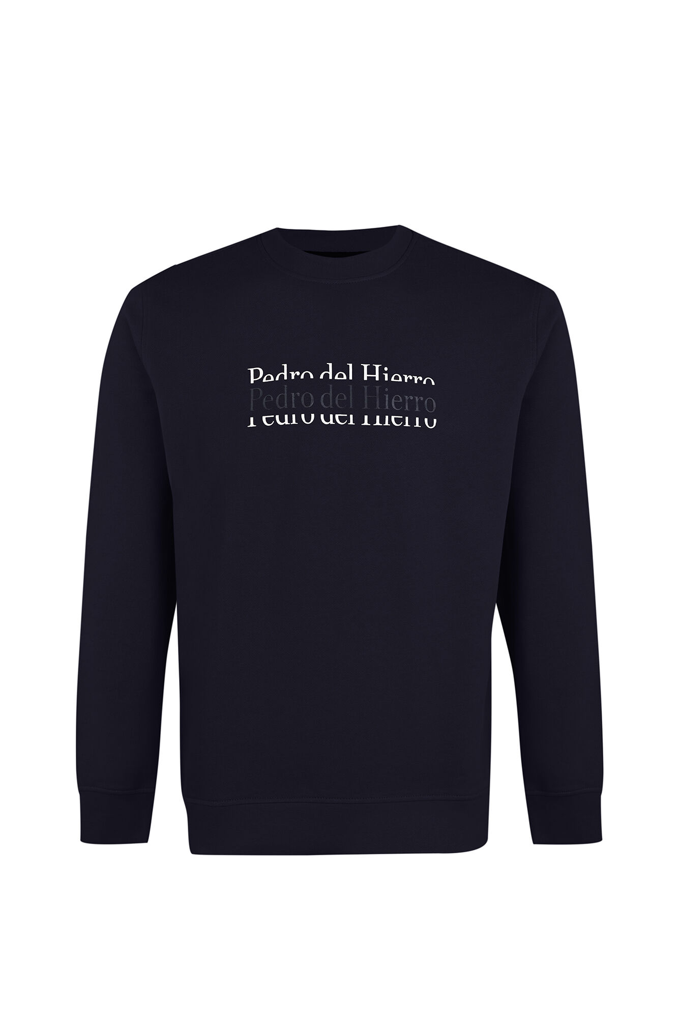 Pedro del Hierro Crew neck logo sweatshirt Blue