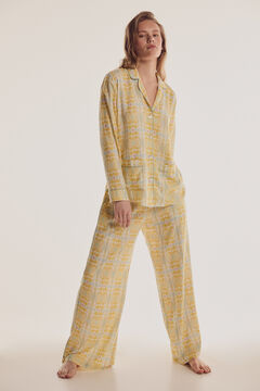 Pedro del Hierro Printed cotton voile pyjamas Yellow