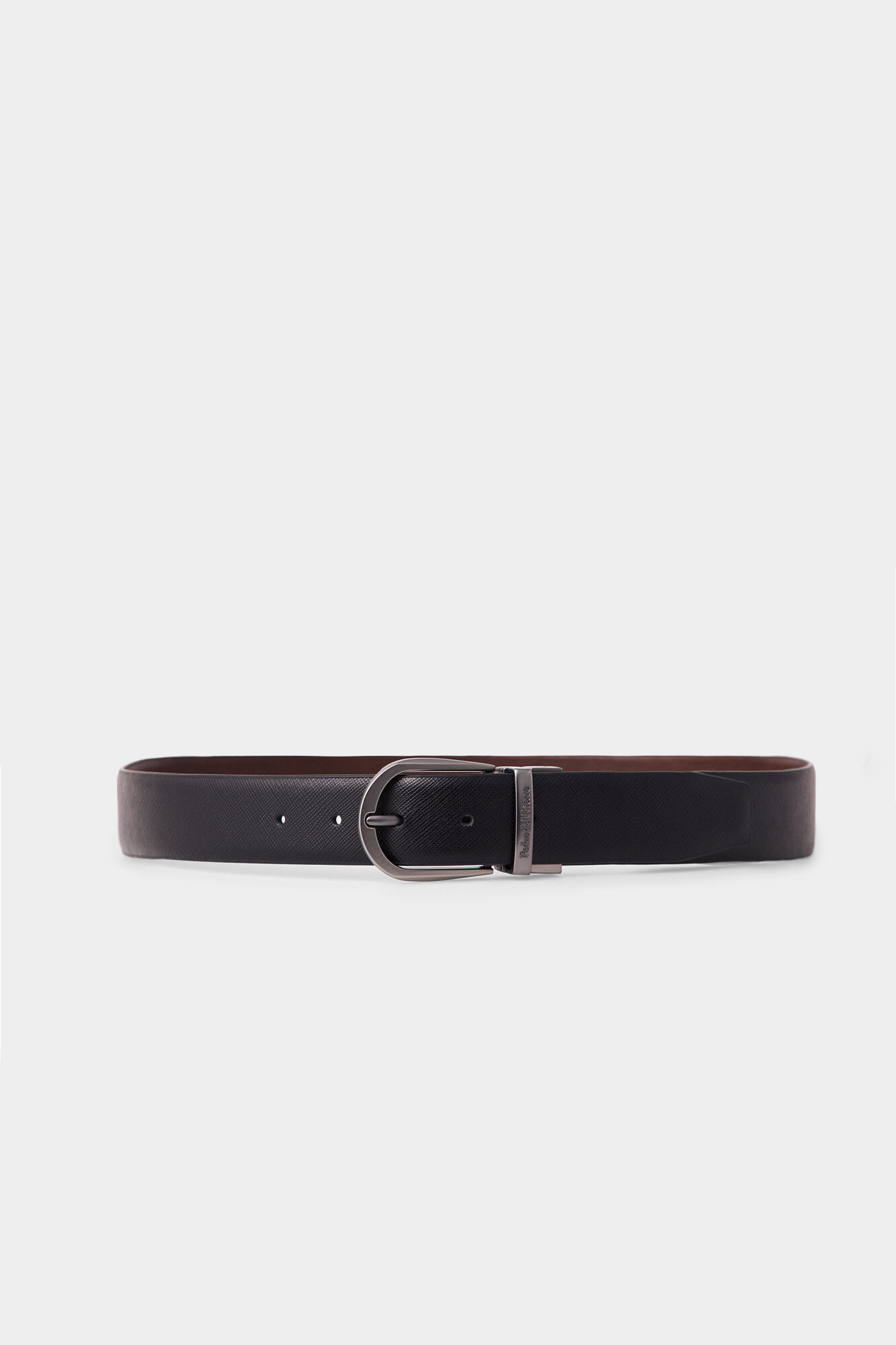 Pedro del Hierro Reversible leather dress belt Black