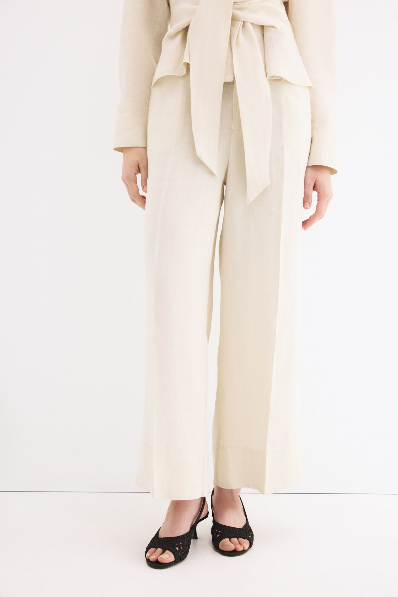 Pedro del Hierro Linen straight trousers