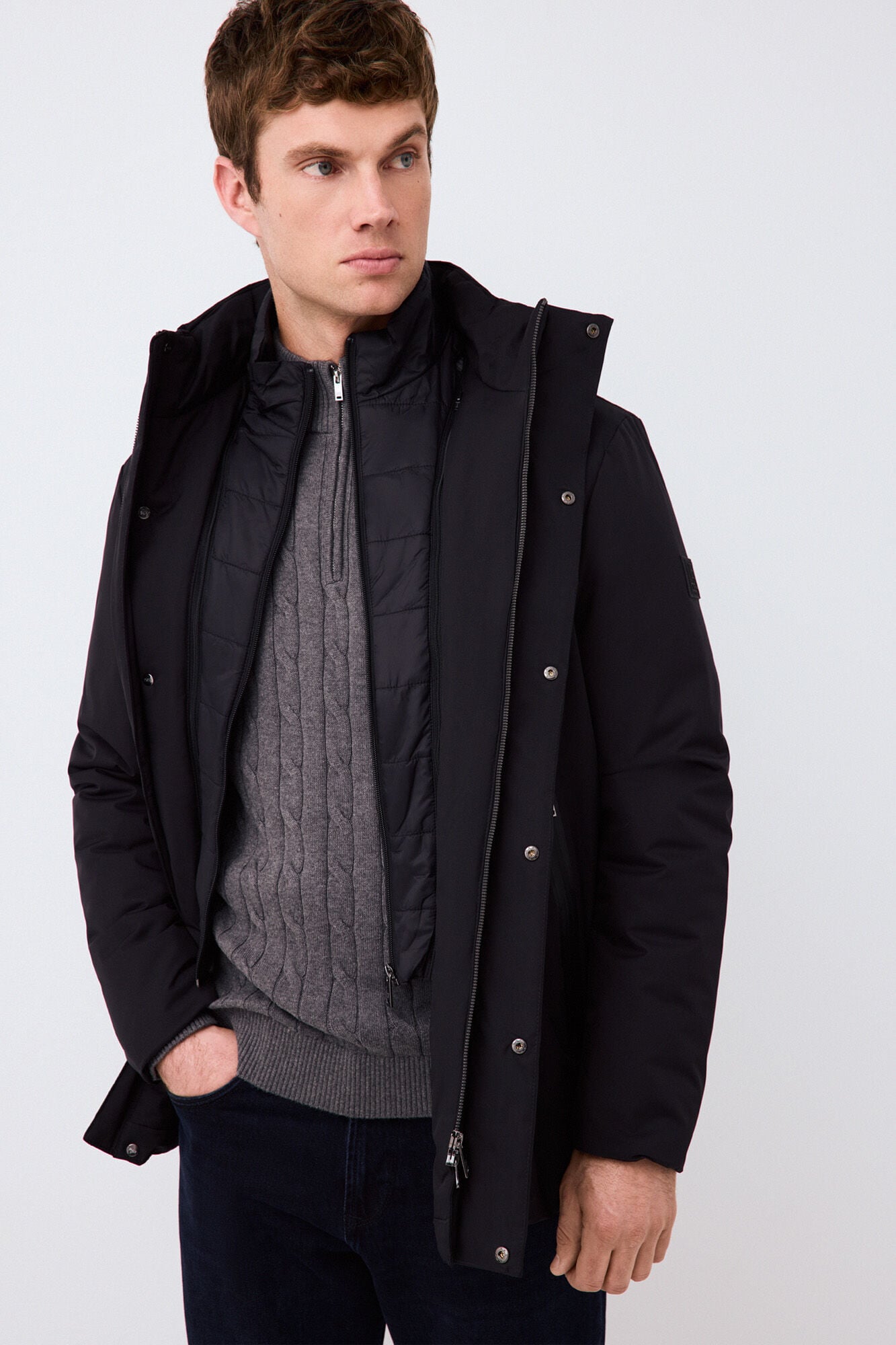 Pedro del Hierro Parka comprida t&eacute;cnica