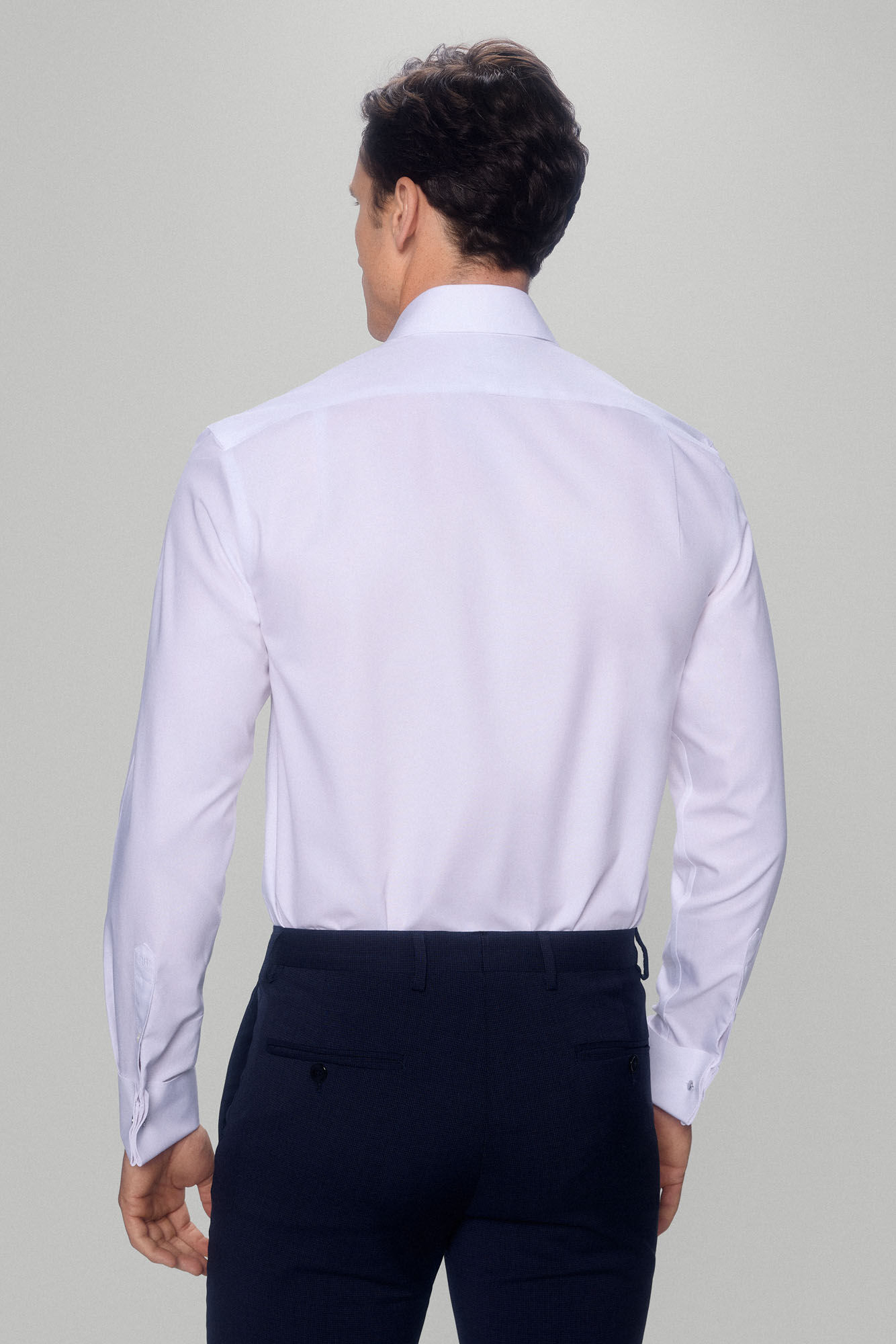 Pedro del Hierro Camisa vestir gemelos estructura lisa non iron + antimanchas Blanco