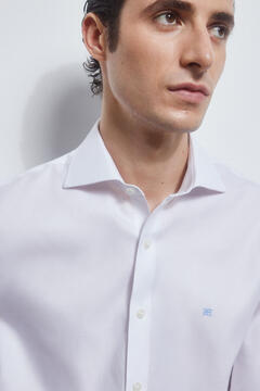 Pedro del Hierro Plain non-iron + stain-resistant dress shirt White