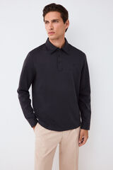 Pedro del Hierro Polo de estrutura manga comprida Cizento