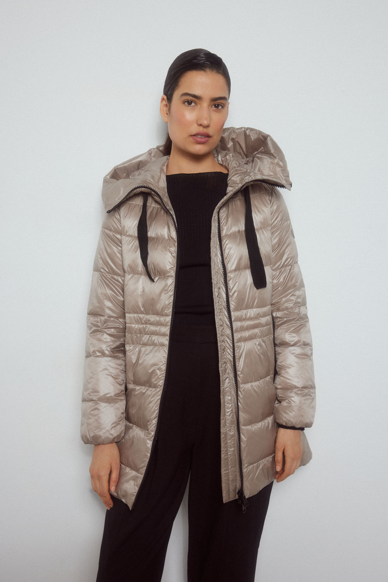 Pedro del Hierro Parka tecnica contrastes Beige