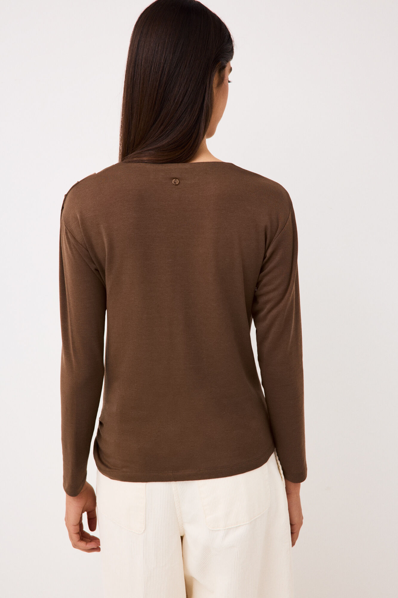 Pedro del Hierro T-shirt with metallic detail Brown