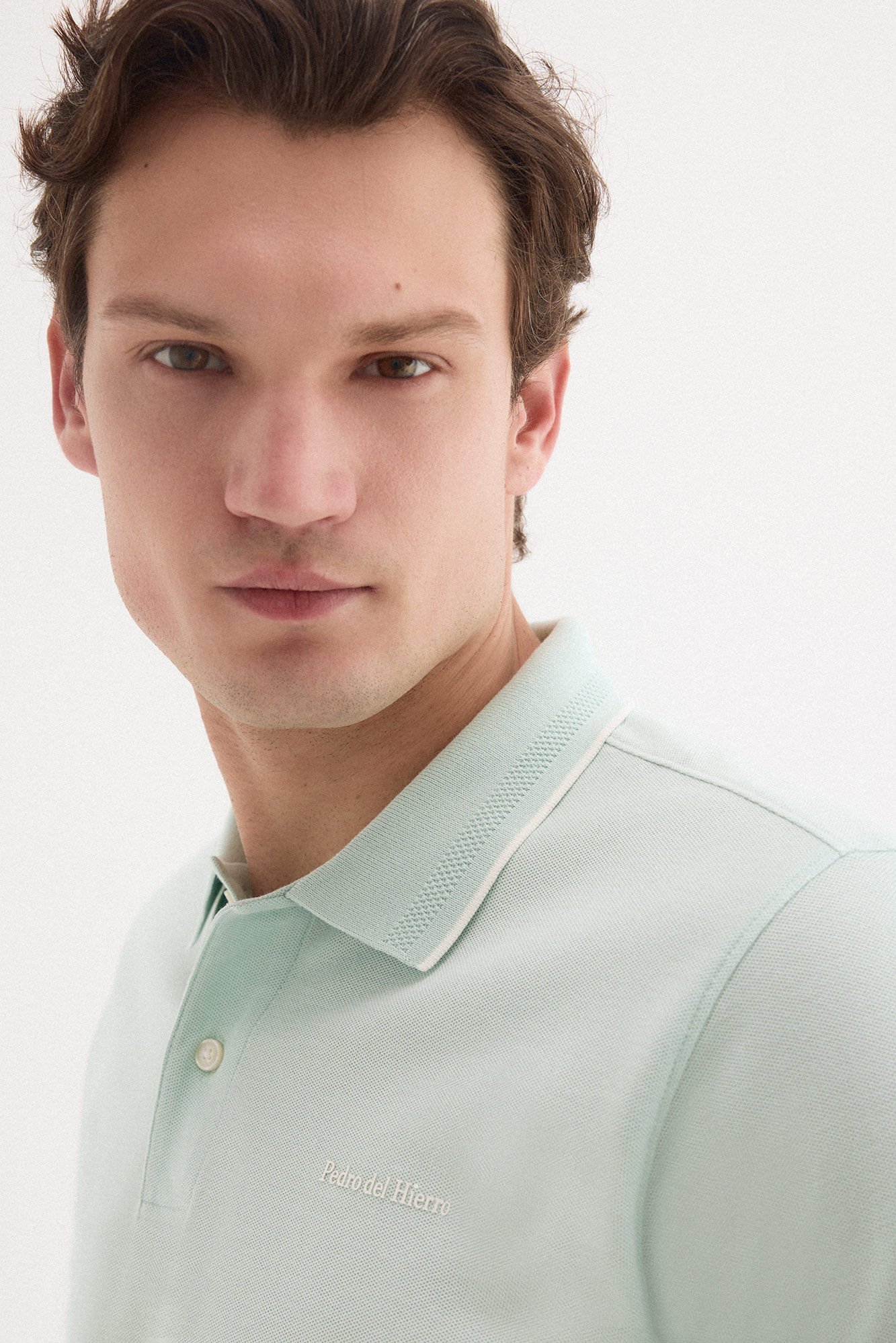 Pedro del Hierro Polo shirt with logo tips Green