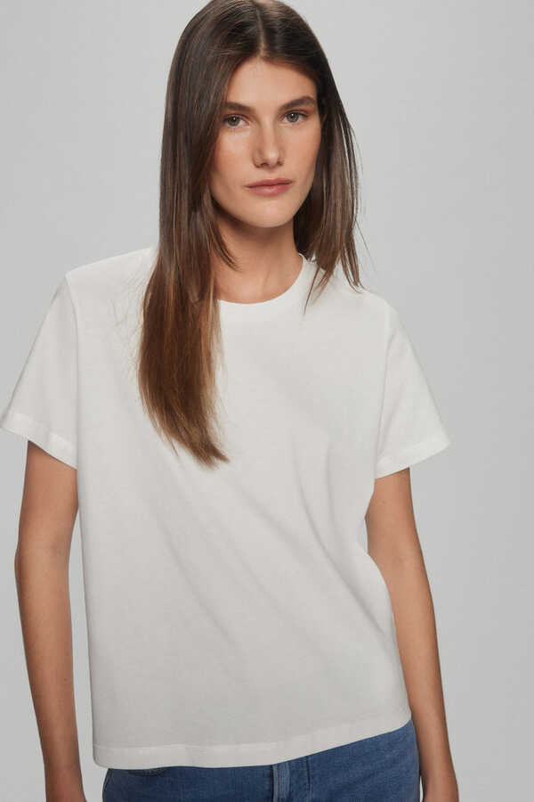 Pedro del Hierro Printed embroidered T-shirt Beige