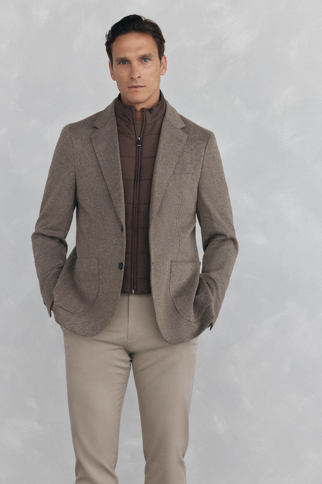 Pedro del Hierro Americana de punto espiga vistas desmontables