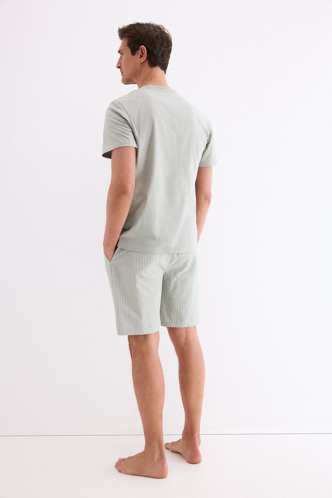 Pedro del Hierro Jersey-knit and fabric pyjama set White