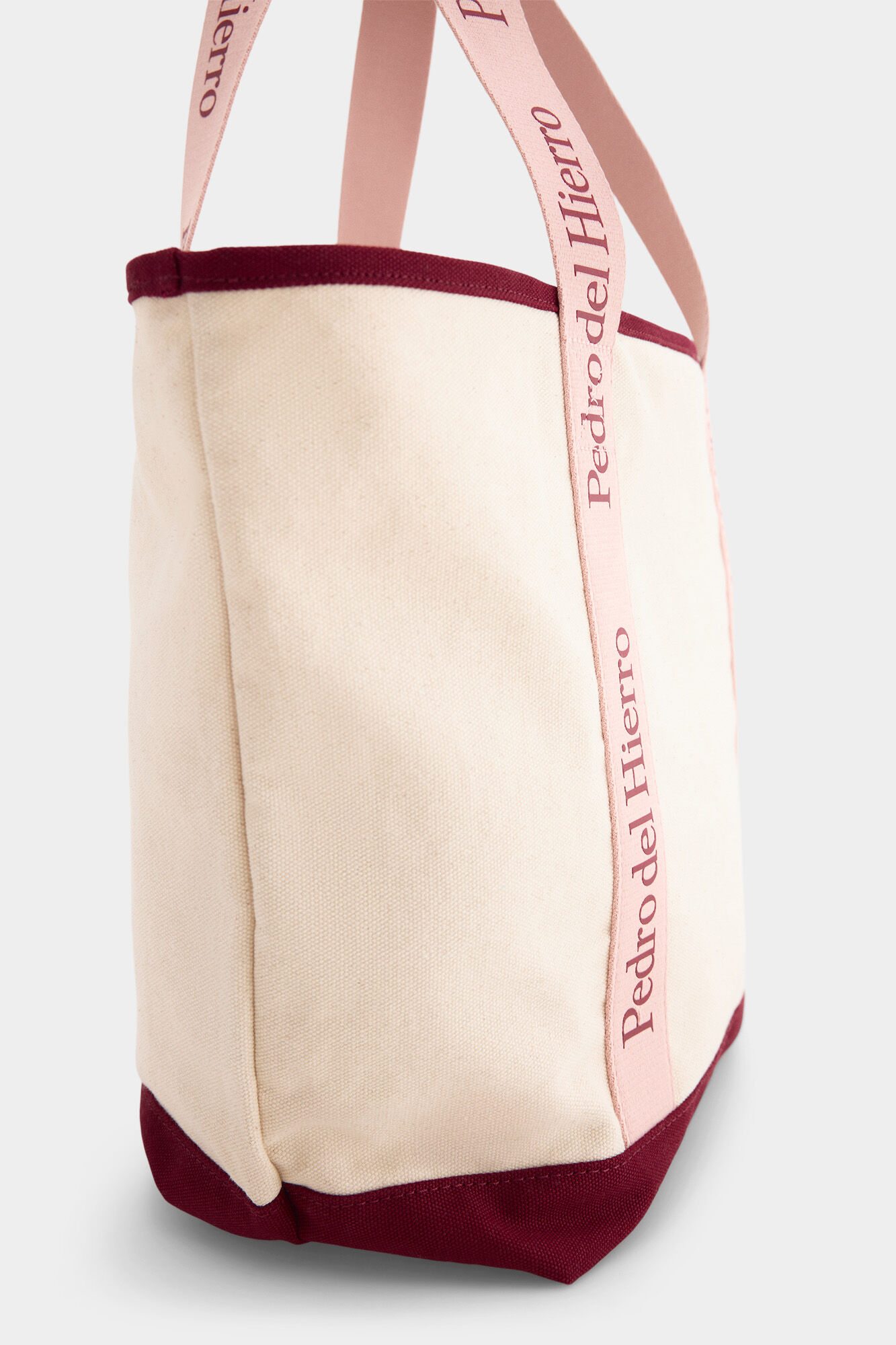 Pedro del Hierro Two-tone fabric bag Beige