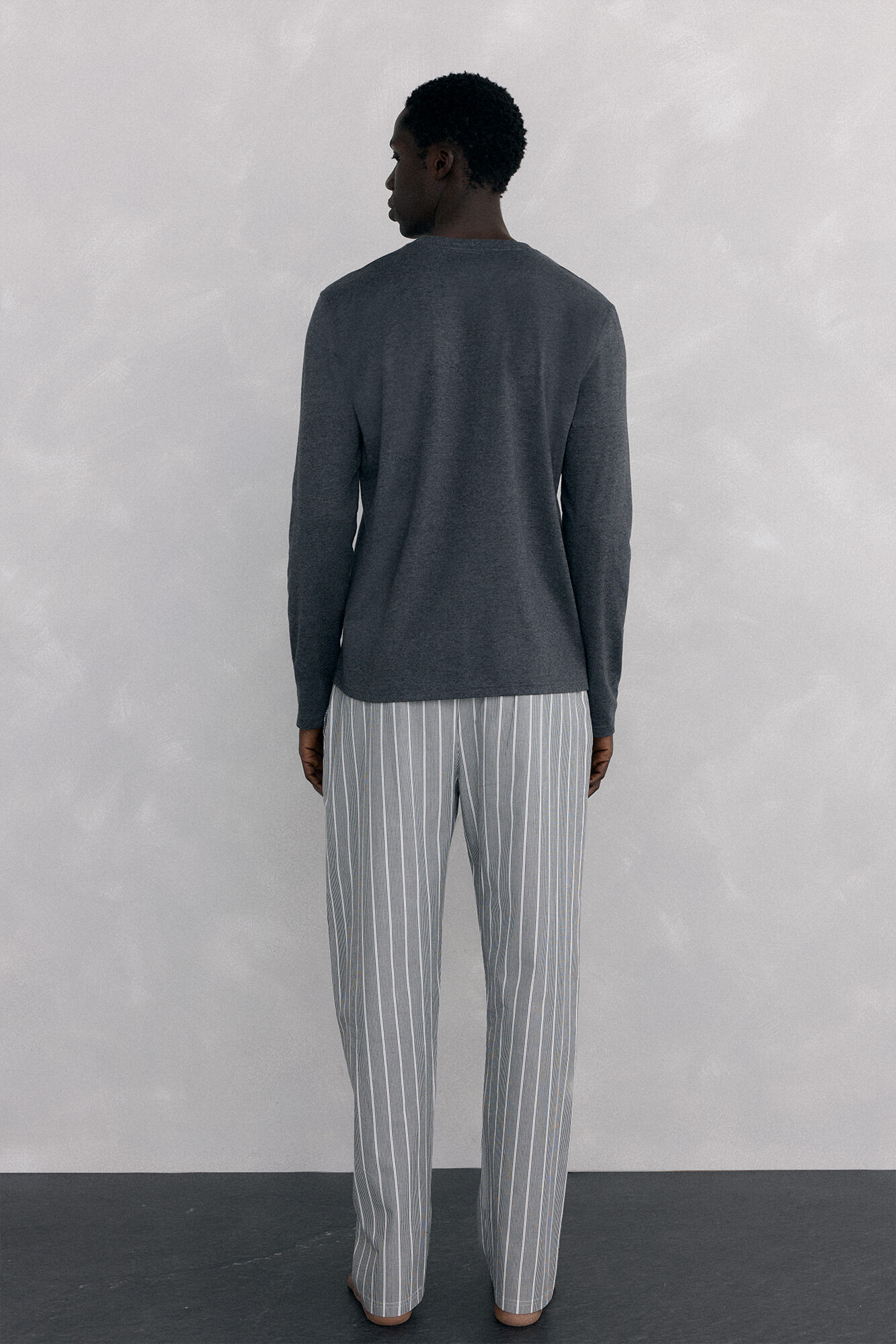Pedro del Hierro Jersey-knit and cloth pyjama set Grey