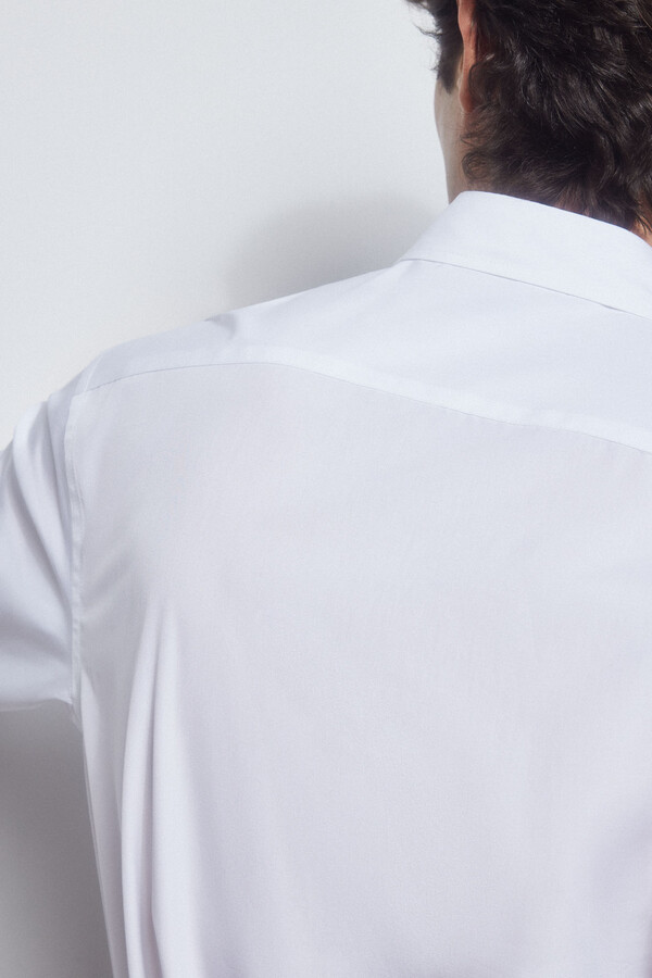 Pedro del Hierro Camisa popelina tecido italiano Branco