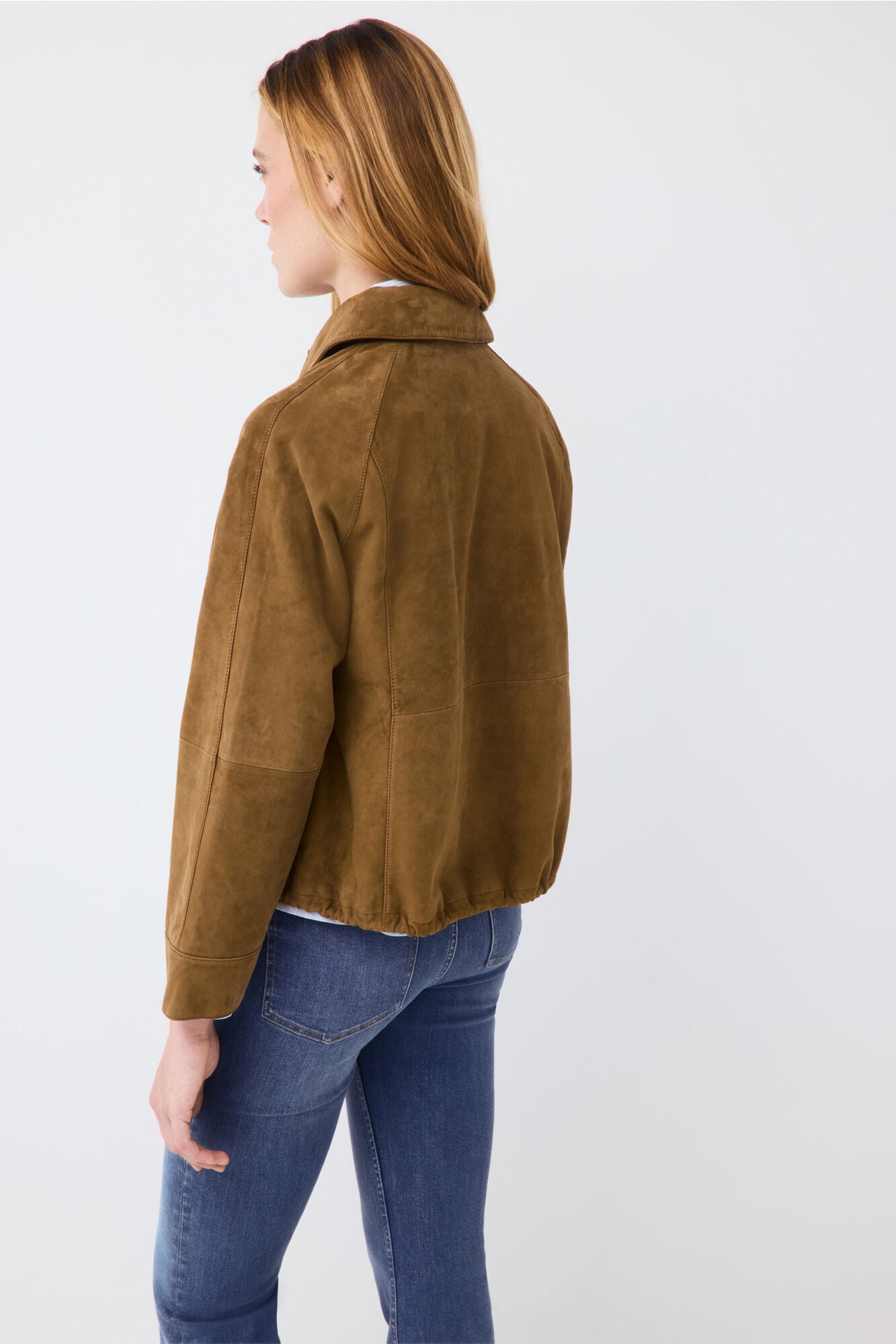 Pedro del Hierro Suede bomber Brown