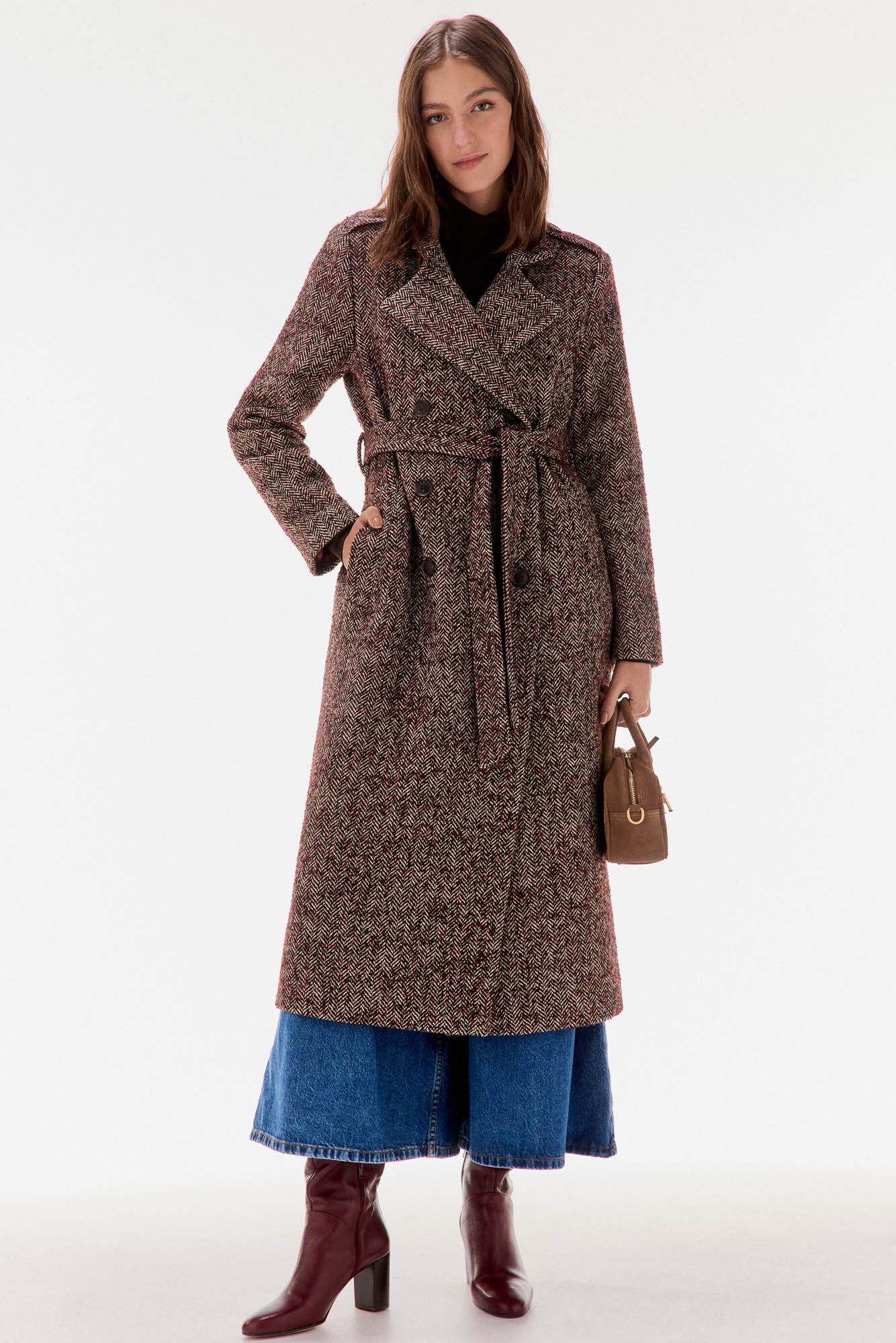 TFP by Tamara Falc&oacute; Double double-breasted coat Grey