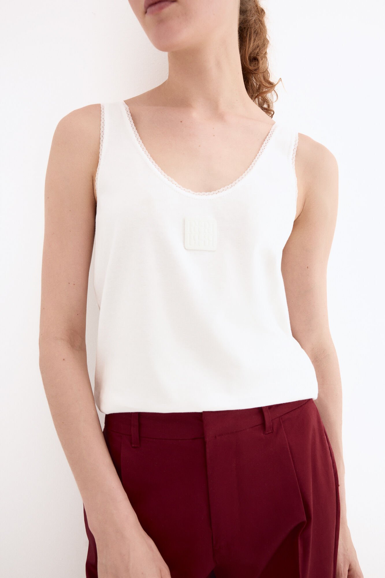 Pedro del Hierro V-neck vest top White