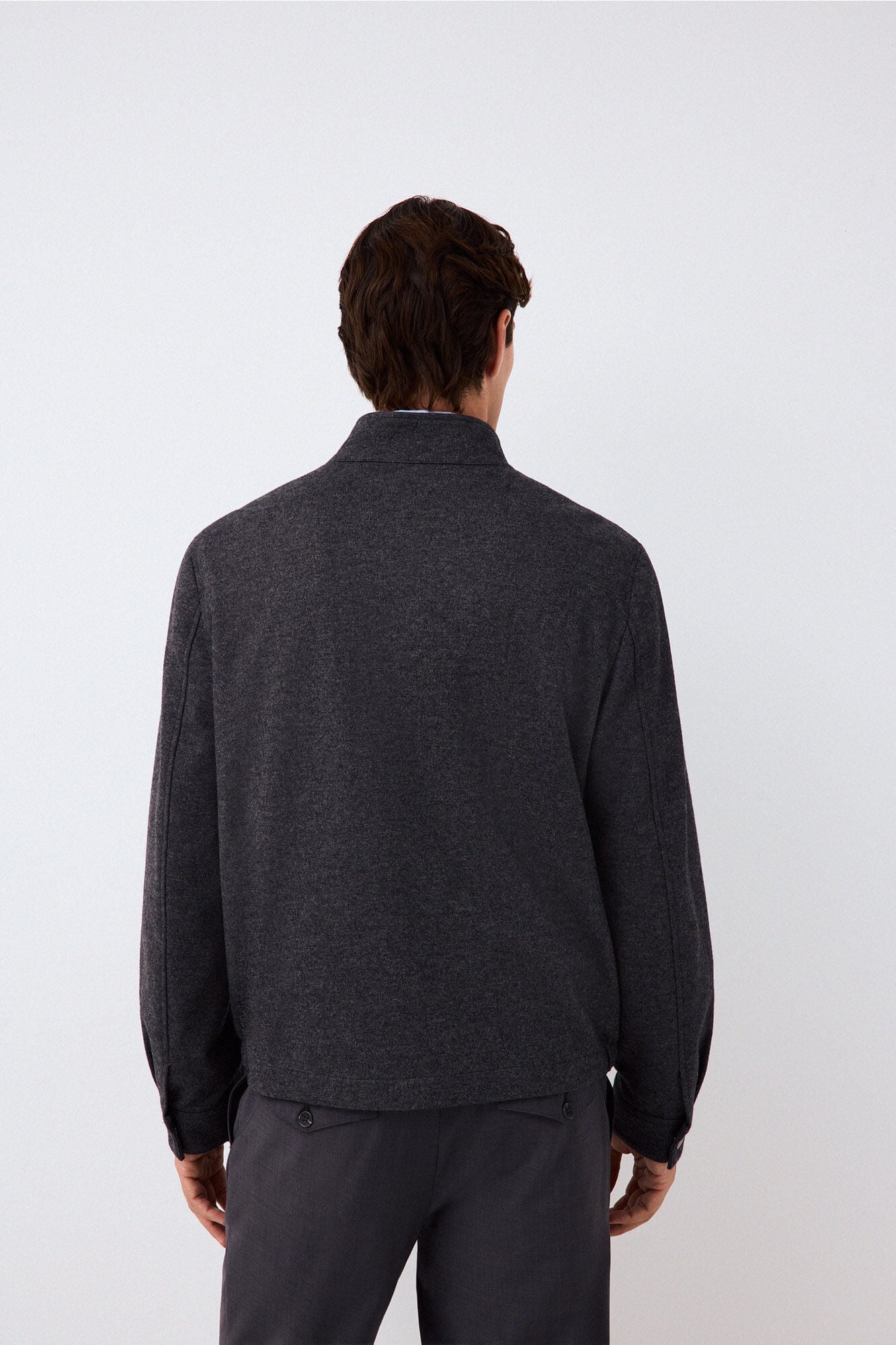Pedro del Hierro Wool blend knit jacket Grey