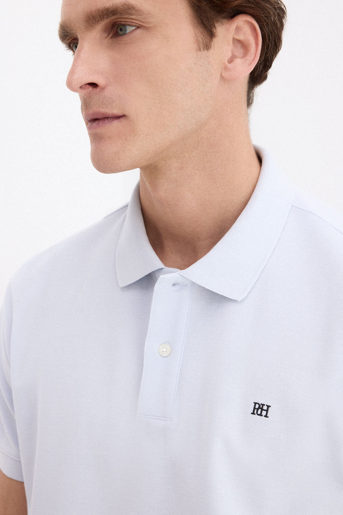 Pedro del Hierro Piqu&eacute; basic polo shirt Blue