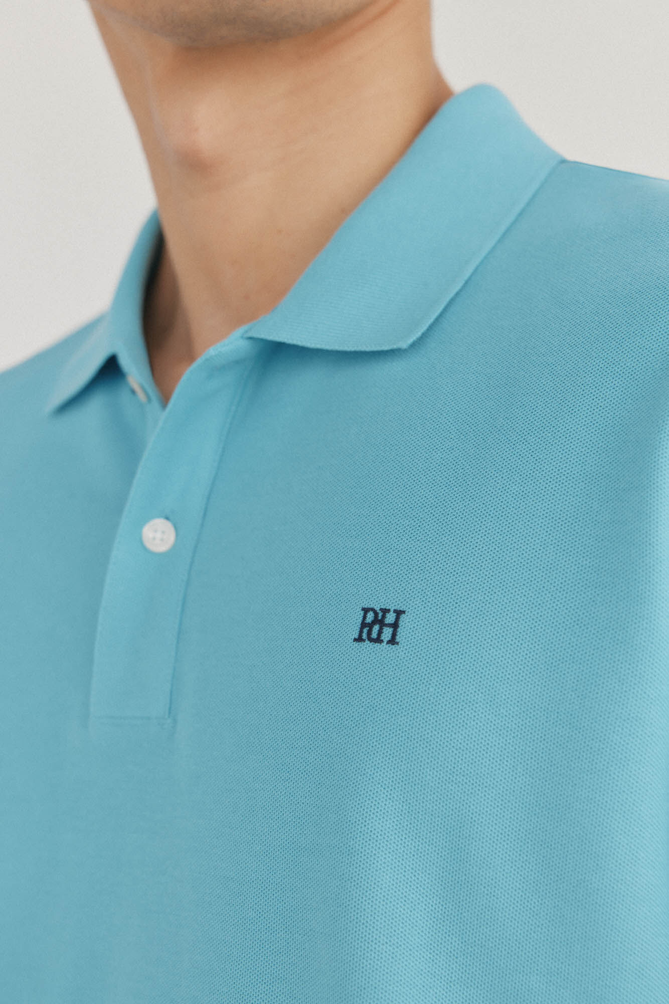Pedro del Hierro Essential slim polo shirt Turquoise