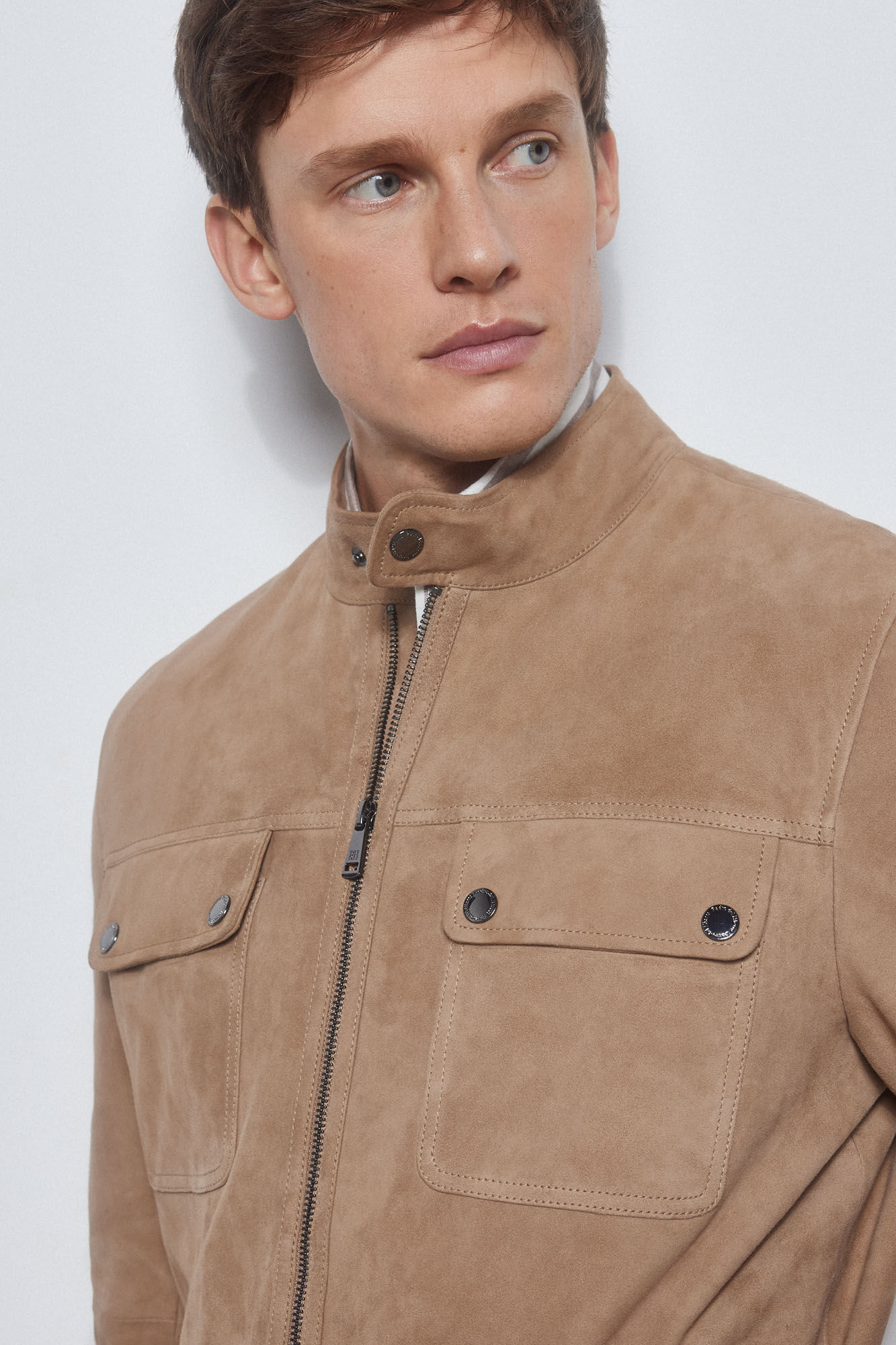 Pedro del Hierro Cazadora de ante Beige