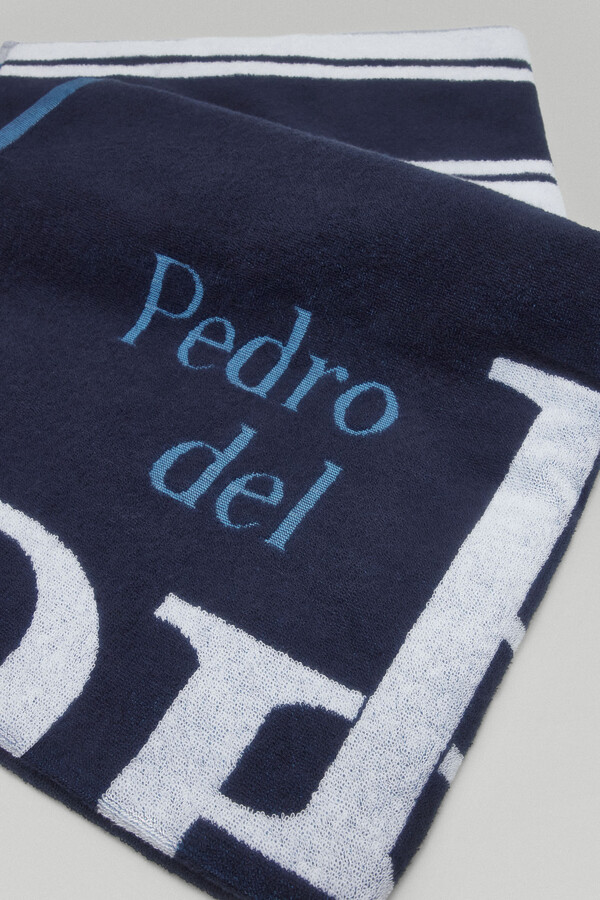 Pedro del Hierro Logos beach towel Blue