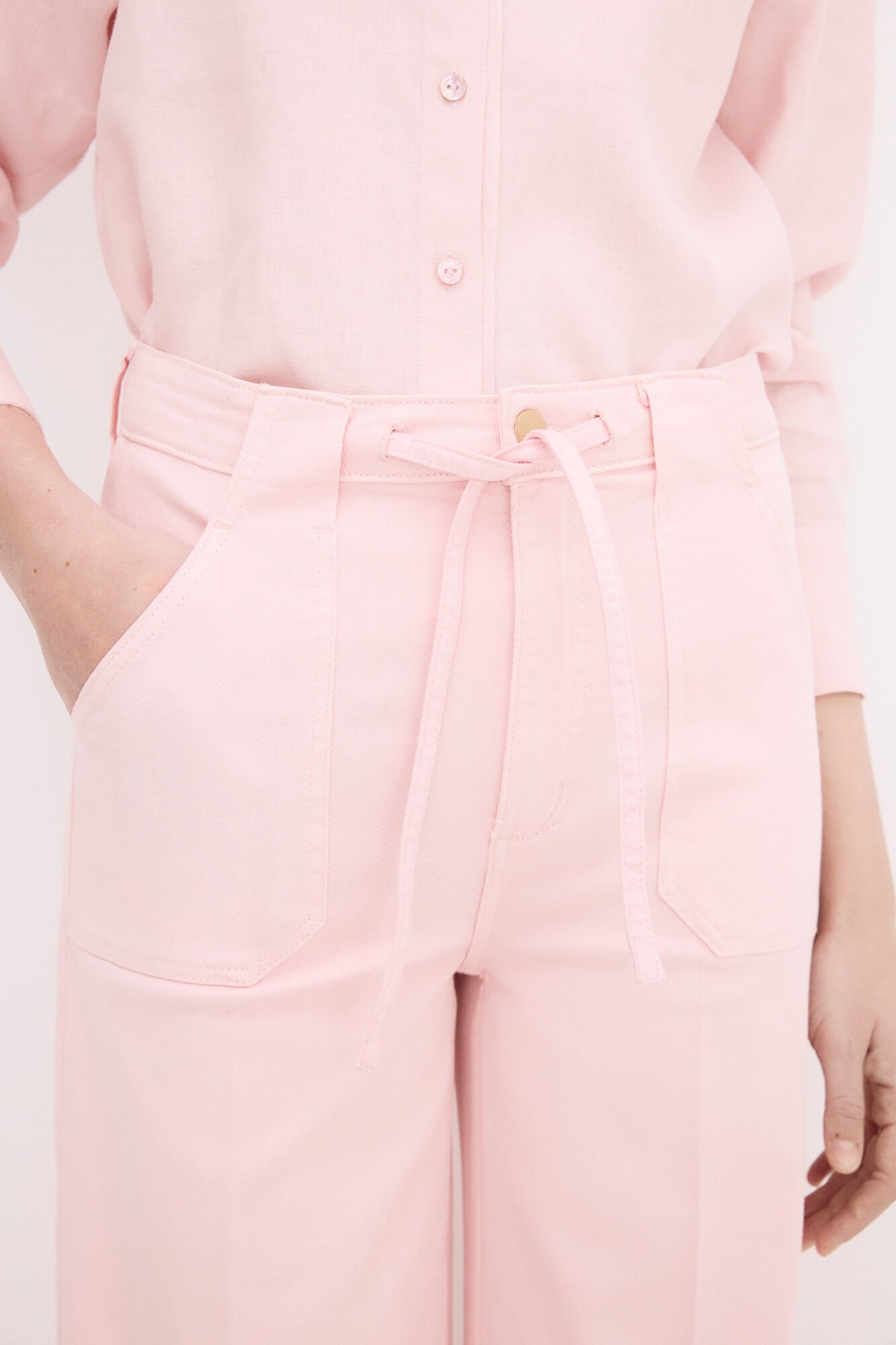 Pedro del Hierro Wide flare jeans Pink