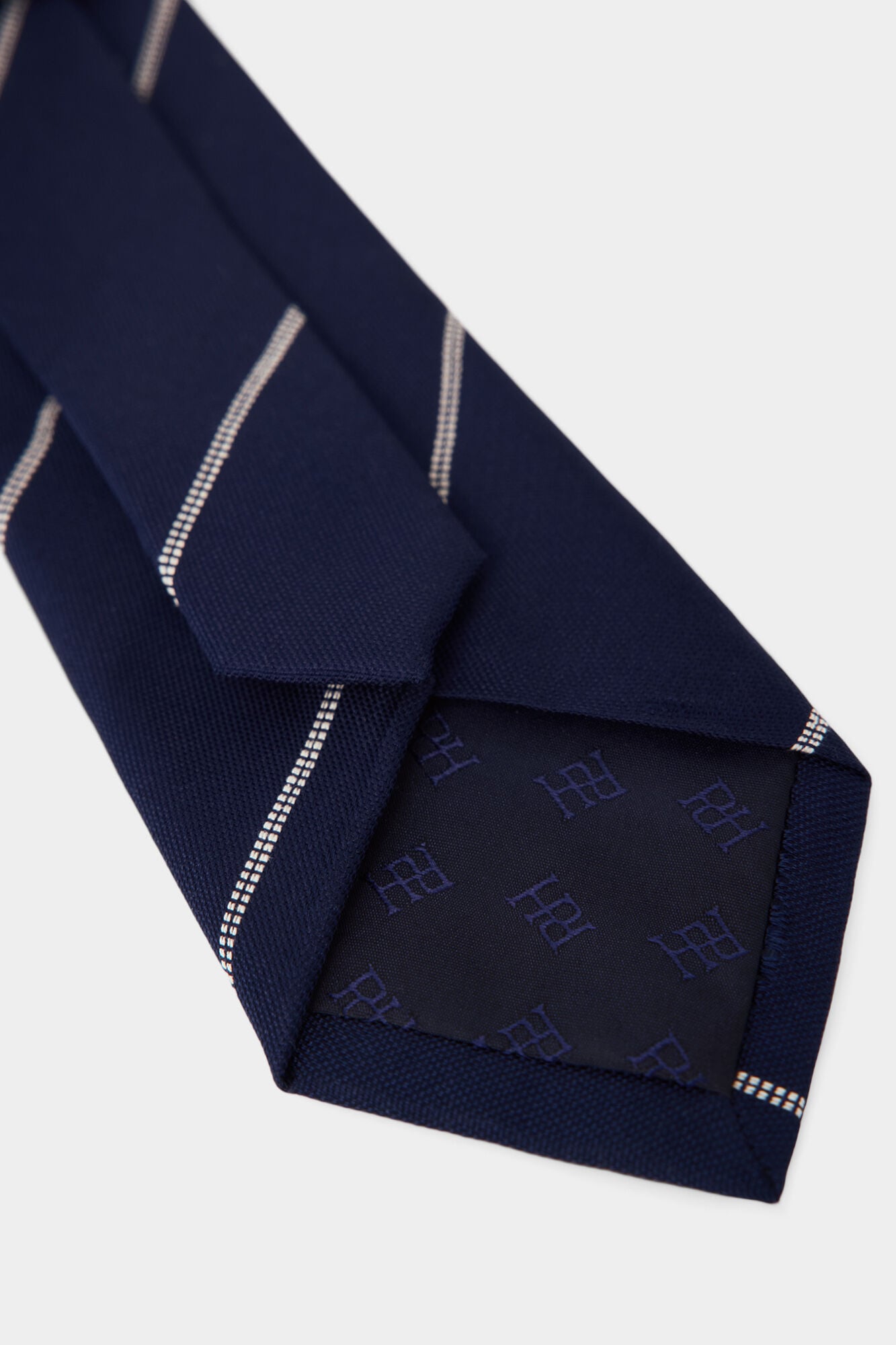 Pedro del Hierro Extra-fine silk tie Blue