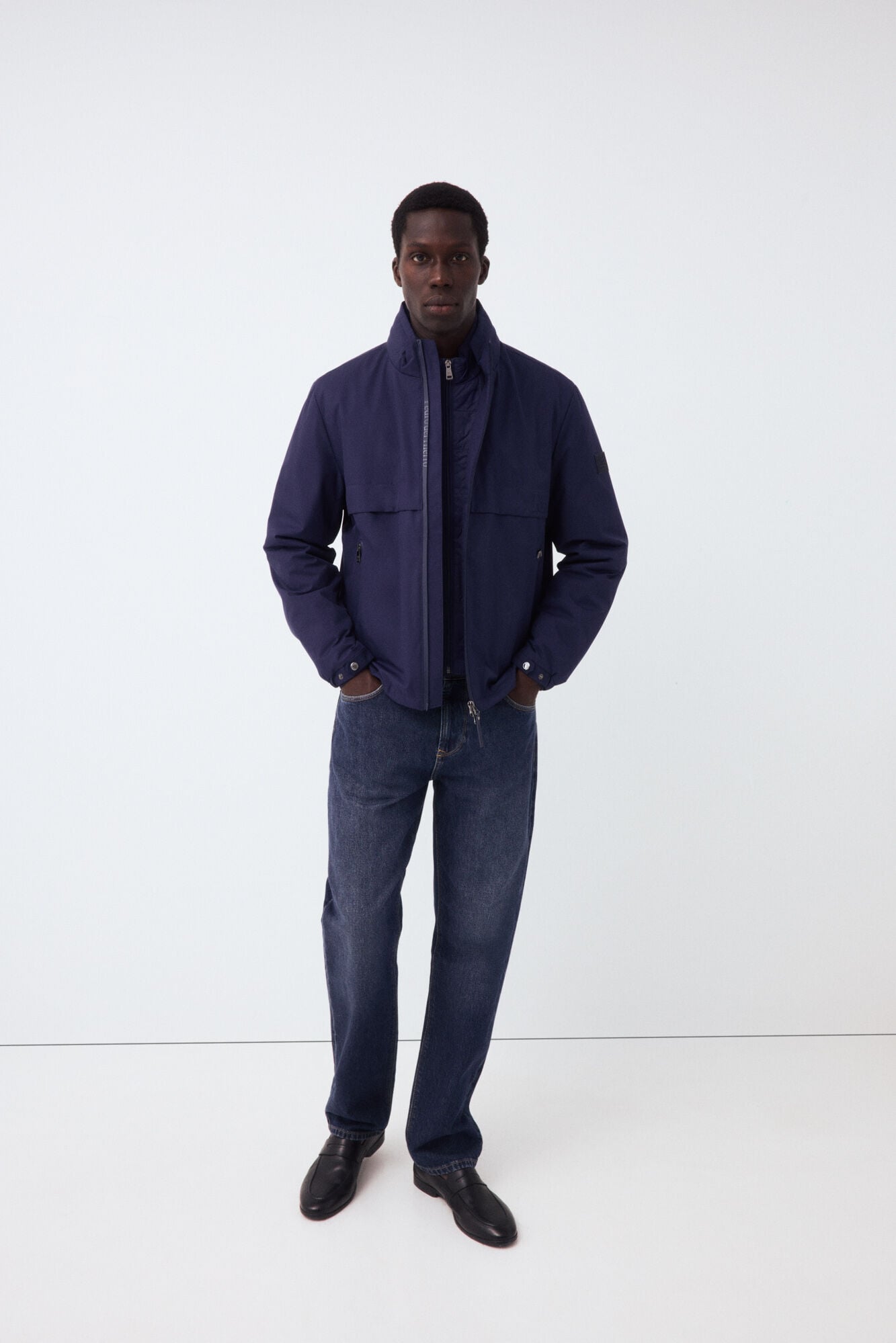 Pedro del Hierro Jacket with zip fastening lining Blue