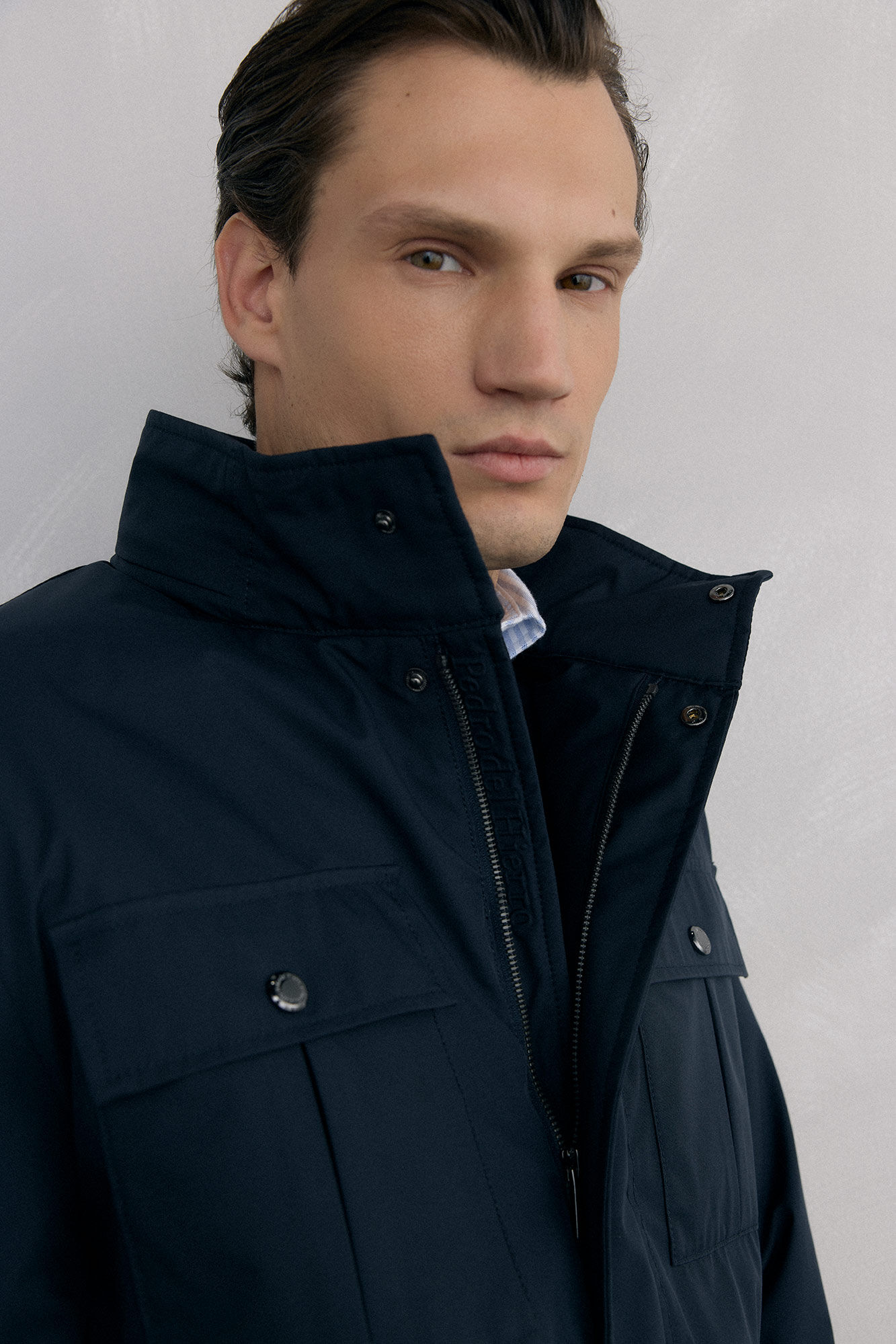 Pedro del Hierro Technical 4-pocket jacket Blue