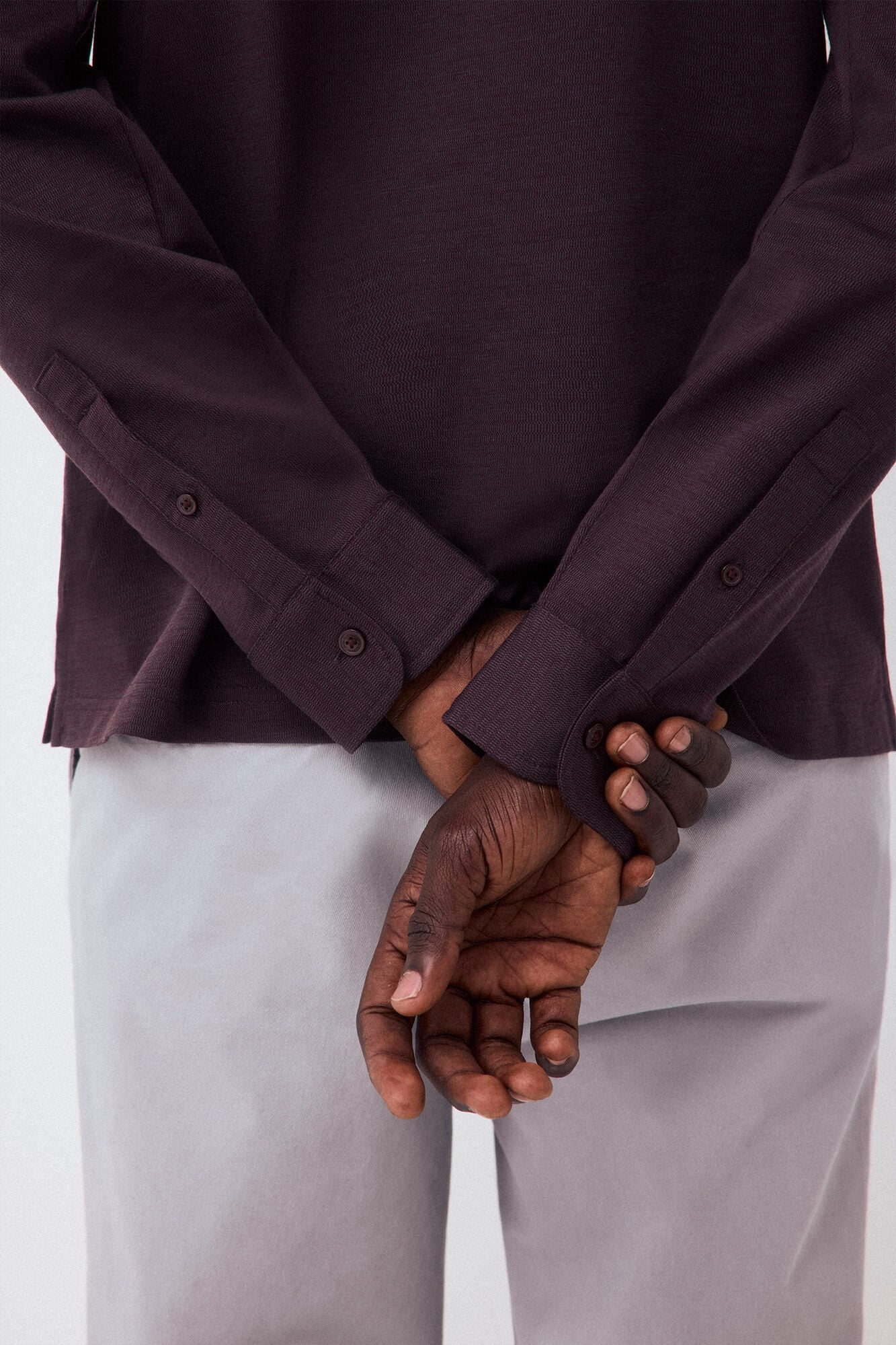 Pedro del Hierro Polo de estrutura manga comprida