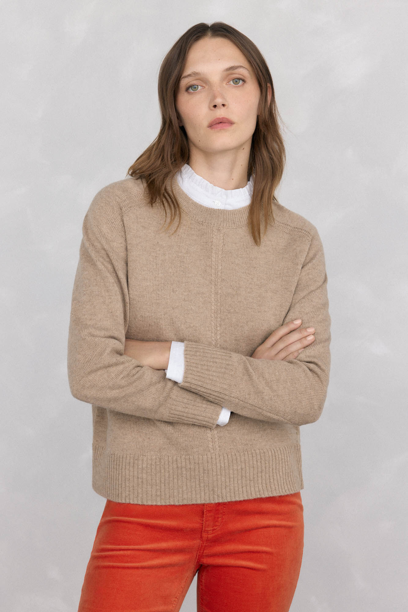 Pedro del Hierro Jersey lana cuello caja costura central
