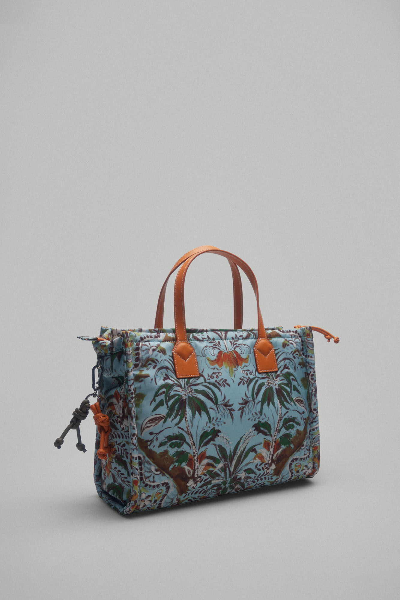 Pedro del Hierro Bolso tote nylon estampado Azul