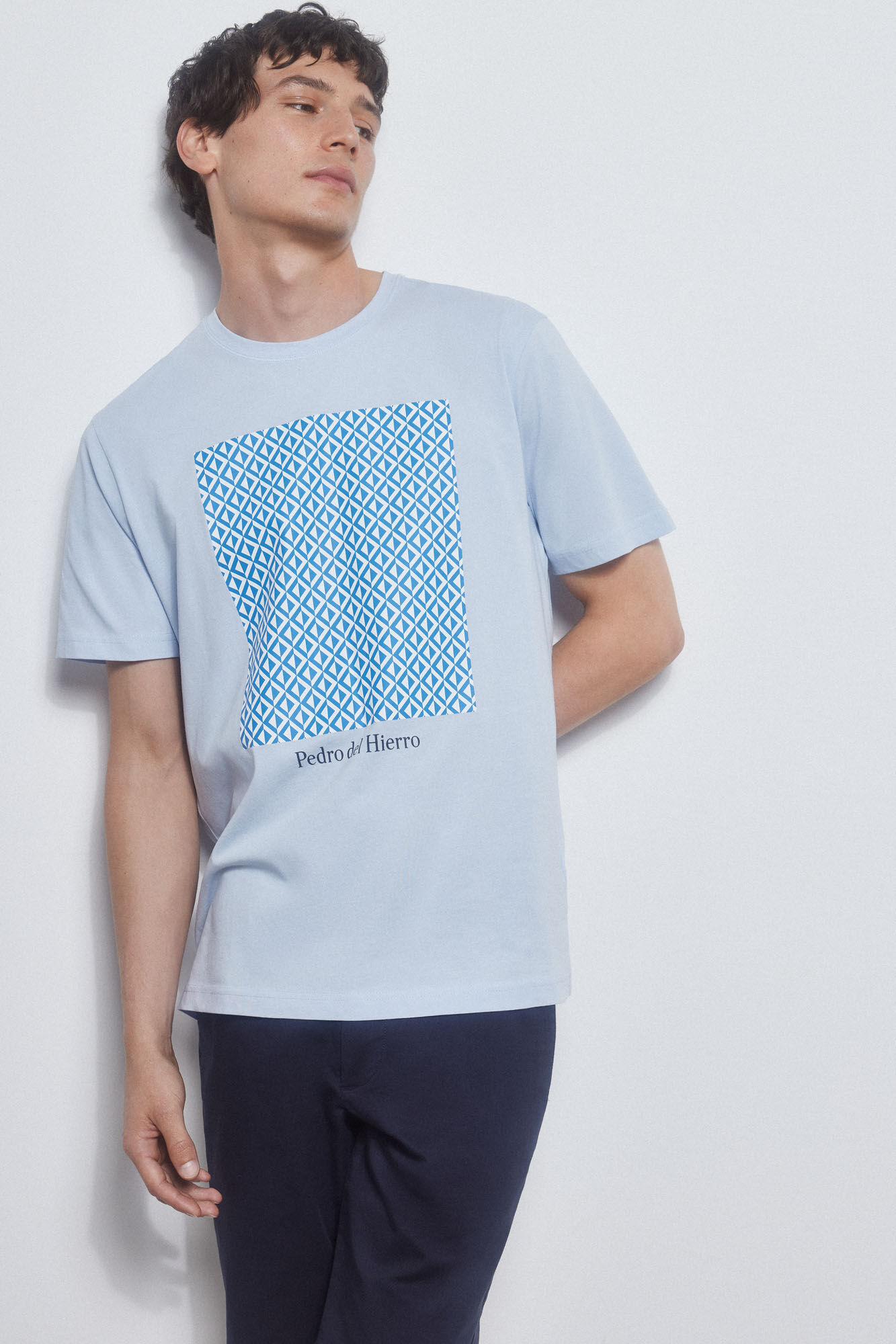 Pedro del Hierro Printed T-shirt Blue
