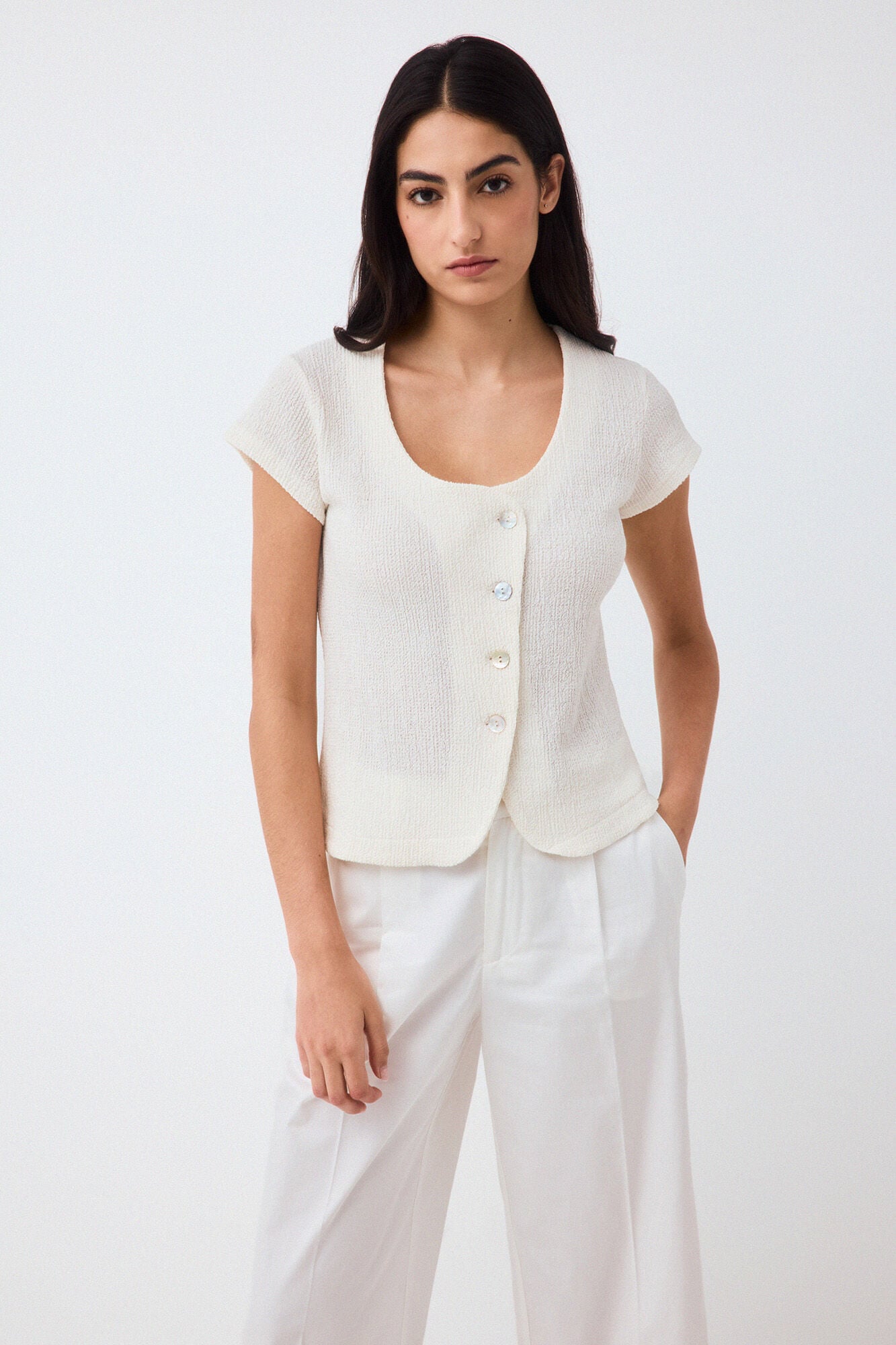 Pedro del Hierro Rustic button T-shirt