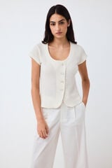 Pedro del Hierro Rustic button T-shirt Brown