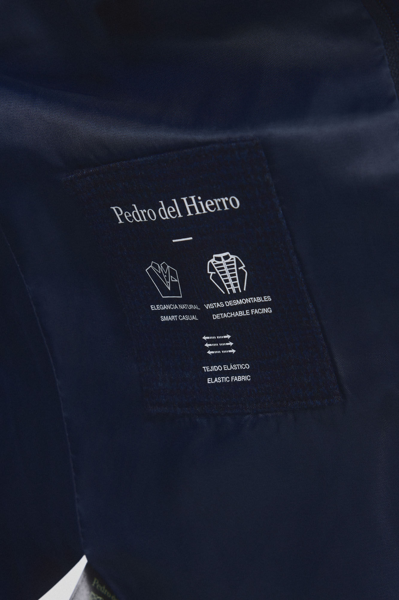 Pedro del Hierro Americana de punto con desmontable Azul