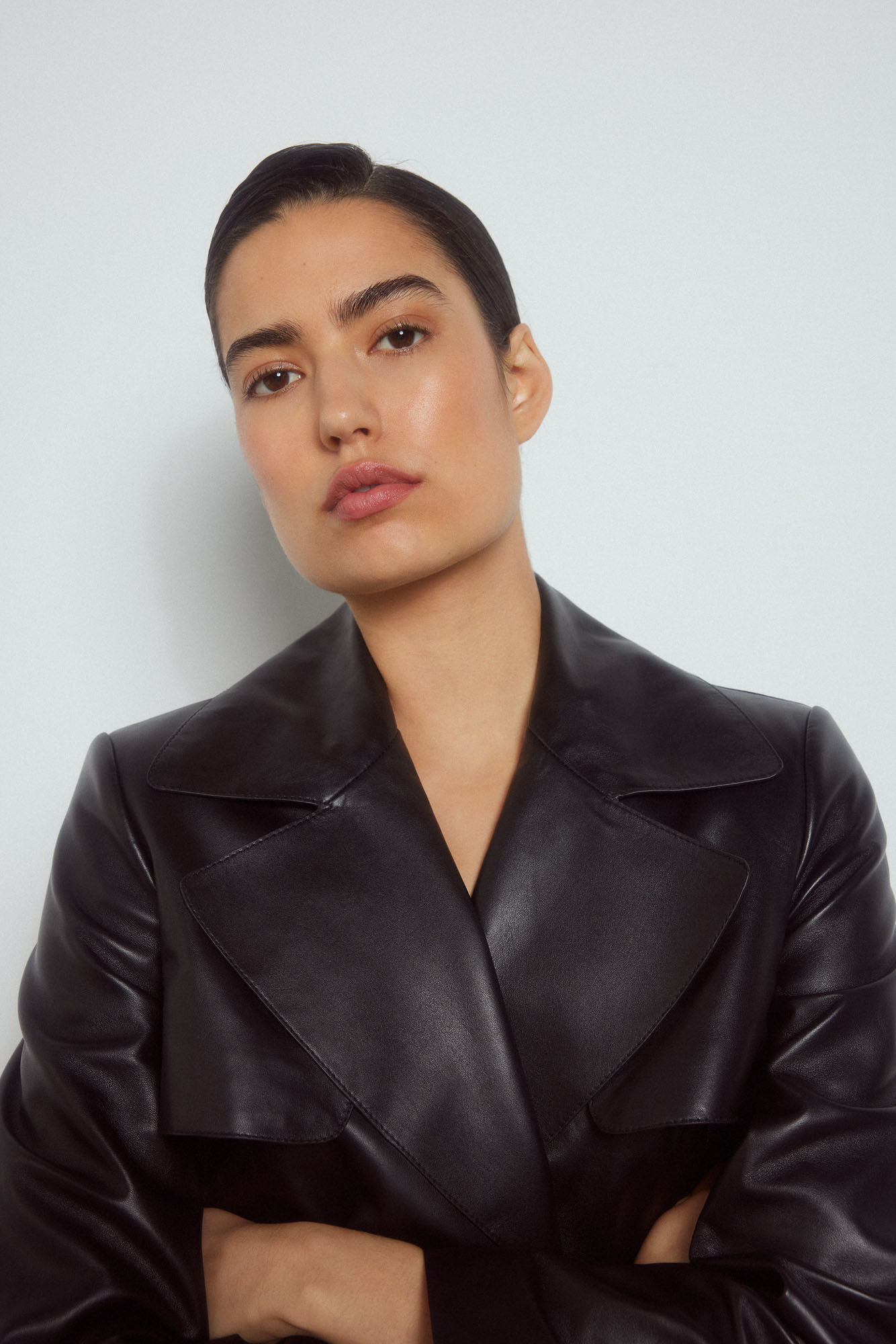 Pedro del Hierro Chaqueta corta de napa Negro