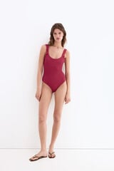 Pedro del Hierro Fato de banho em tecido texturizado Rosa