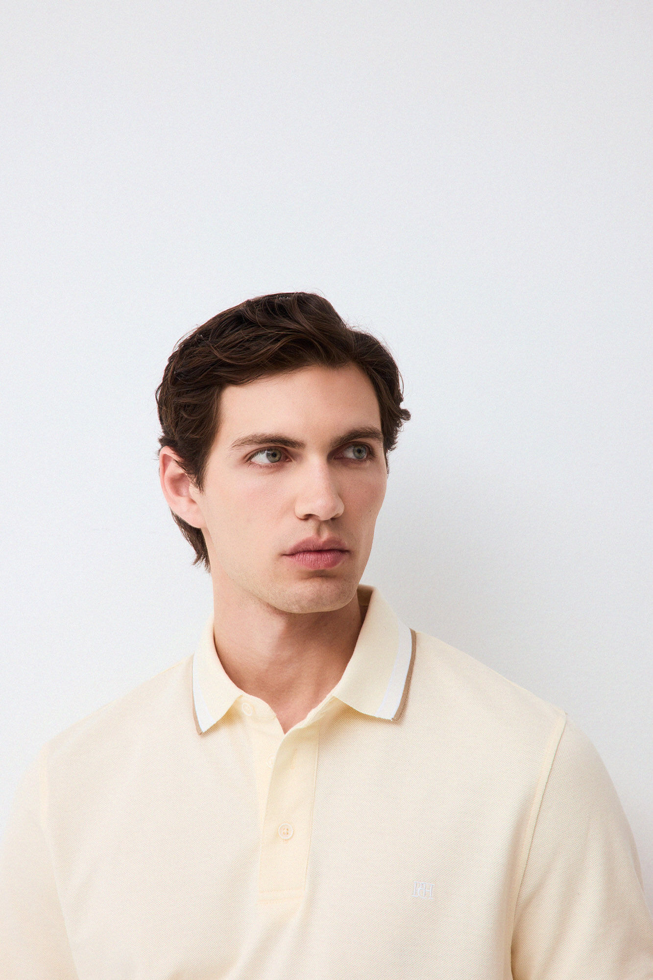 Pedro del Hierro Fancy collared polo shirt Yellow