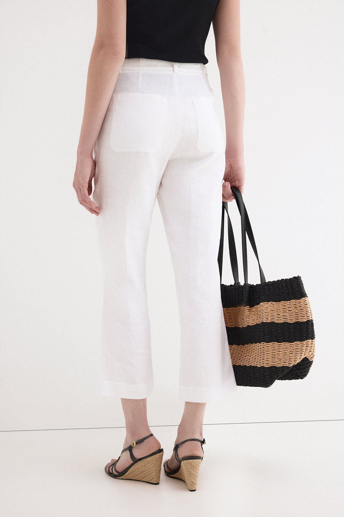 Pedro del Hierro Classic straight trousers White