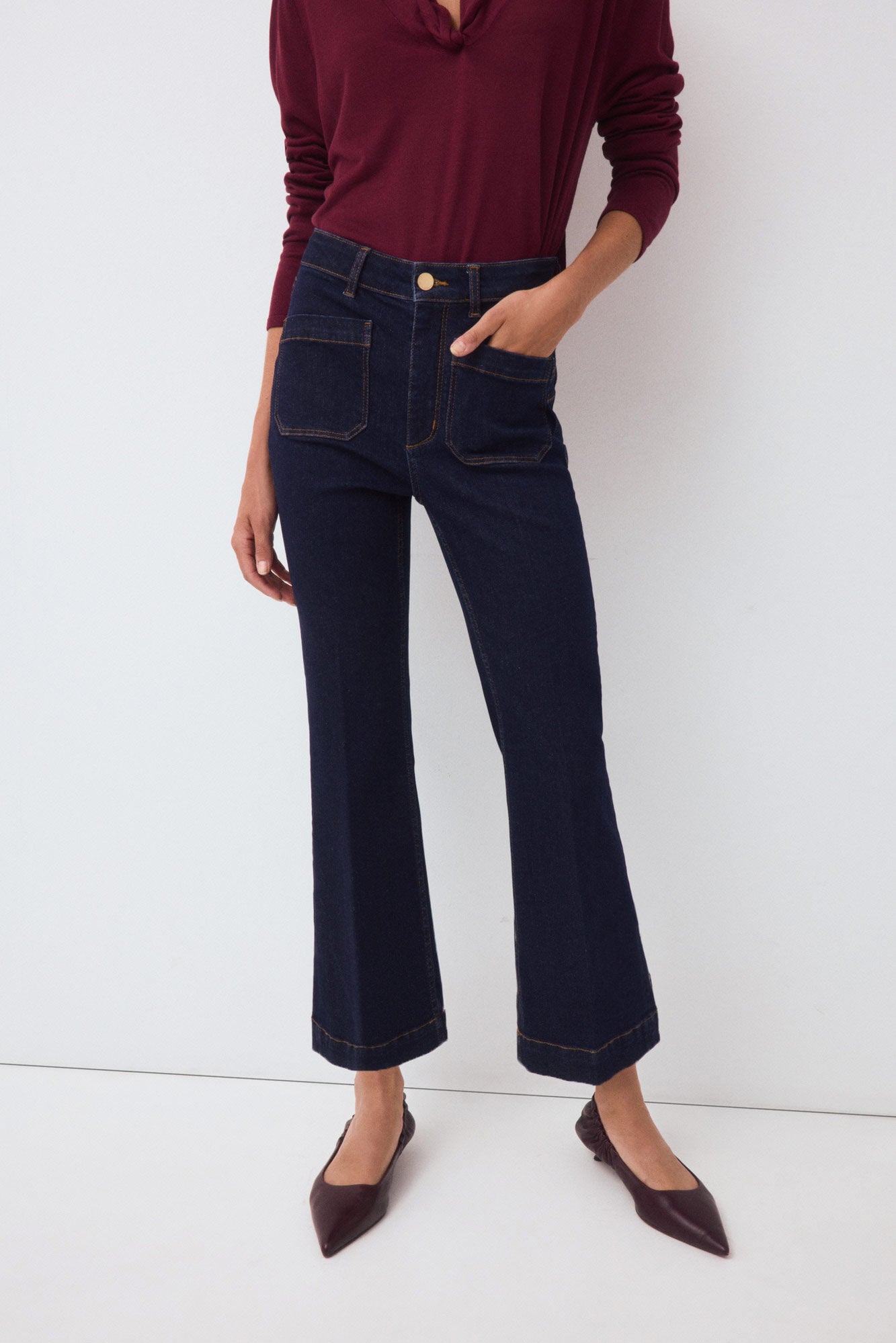 Pedro del Hierro Jeans push up flare capri