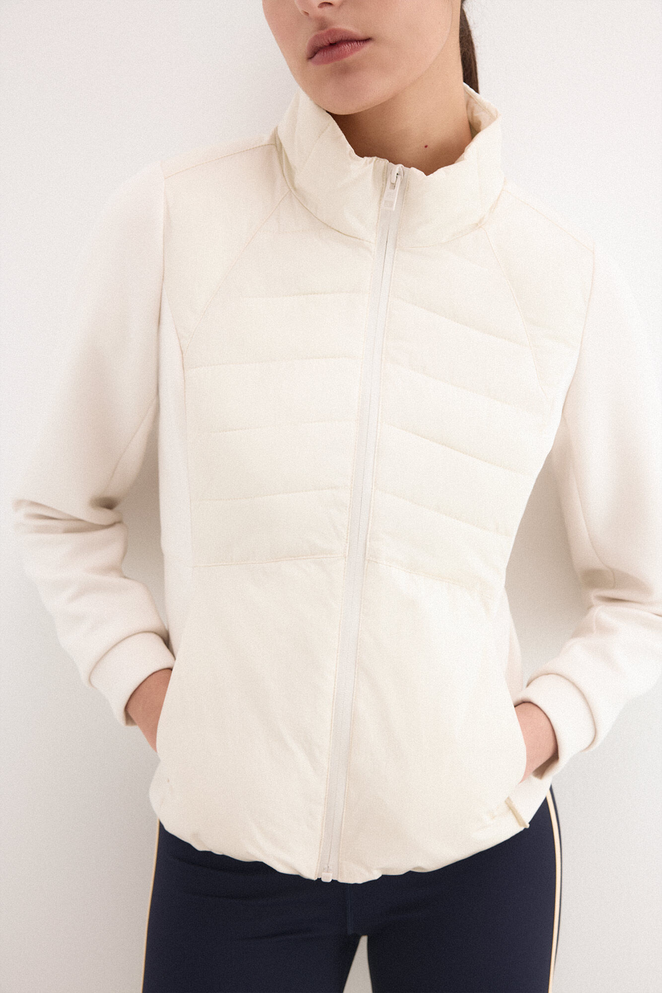 Pedro del Hierro Fitted combined parka Beige